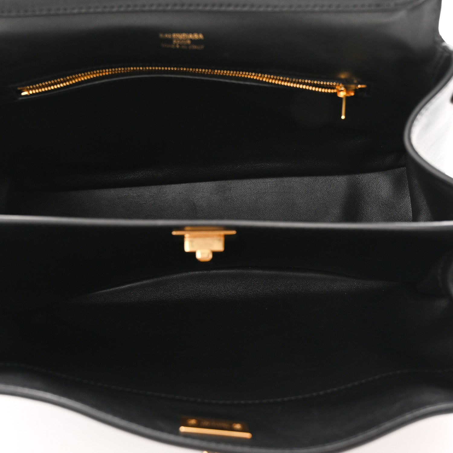 Natural Smooth Calfskin Small Rodeo Top Handle Handbag Black — view 5