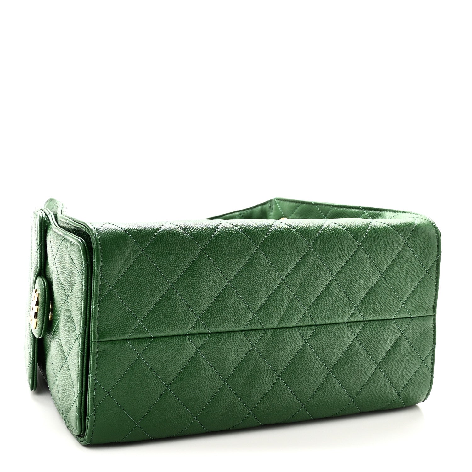 Caviar Quilted Small Chanel 25 Handbag Green — view 4
