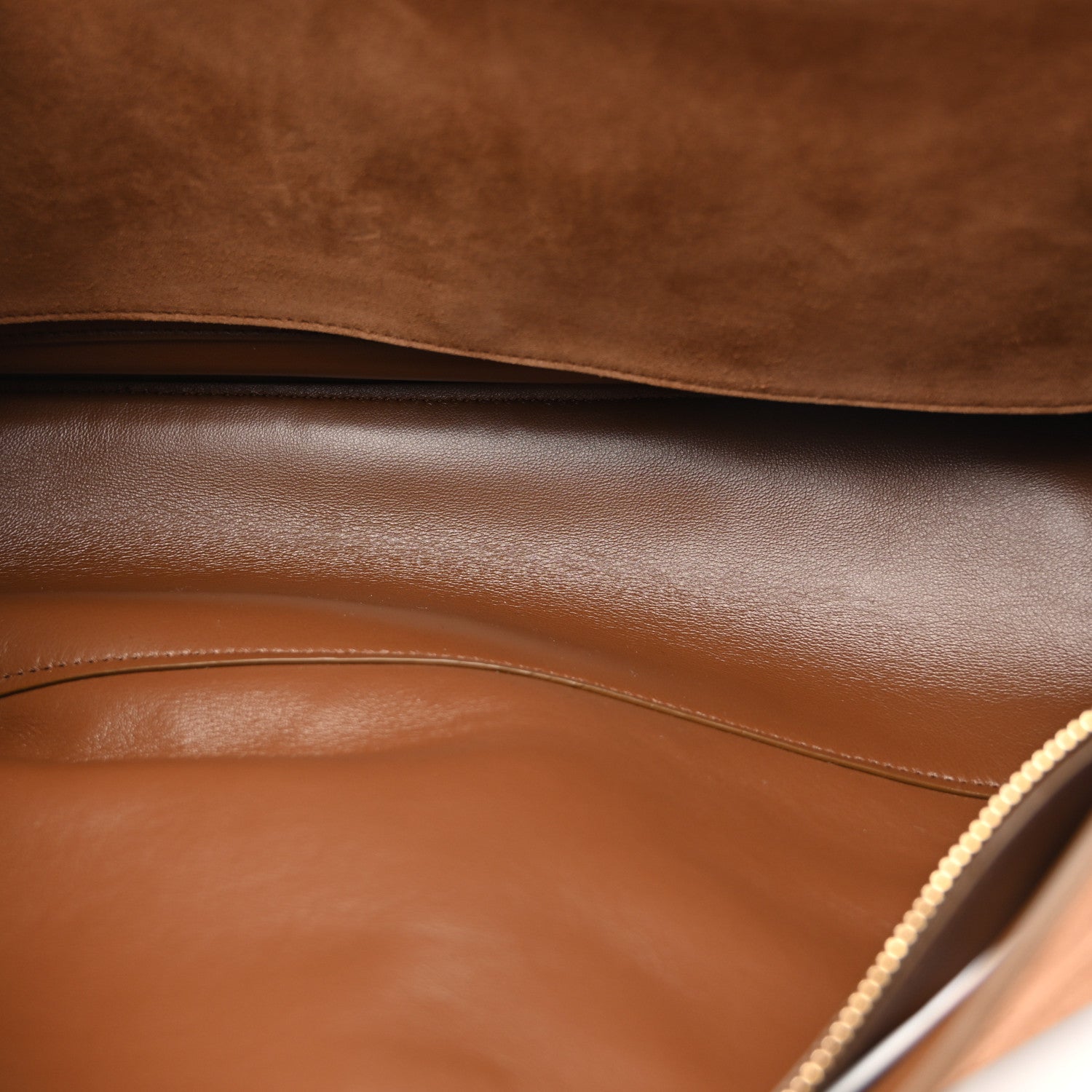 Suede Calfskin Small Souplissimo Maxi Flap Camel — view 5
