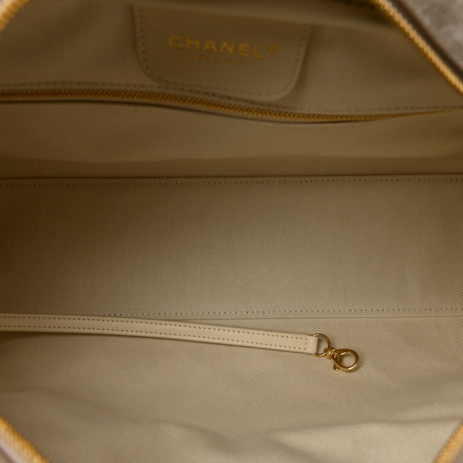 Suede Calfskin Large Perfect Bowling Bag Grey — view 5