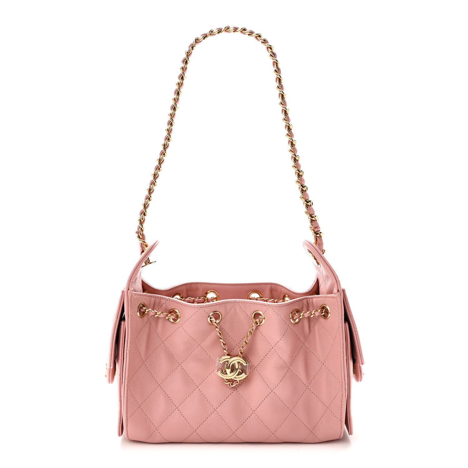 Caviar Quilted Mini Chanel 25 Handbag Pink