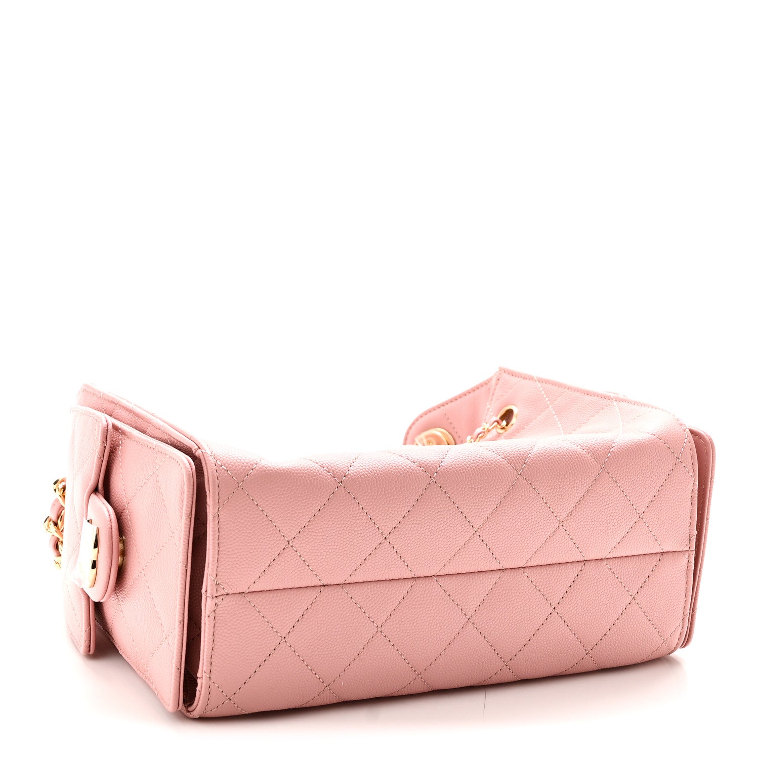 Caviar Quilted Mini Chanel 25 Handbag Pink — view 4