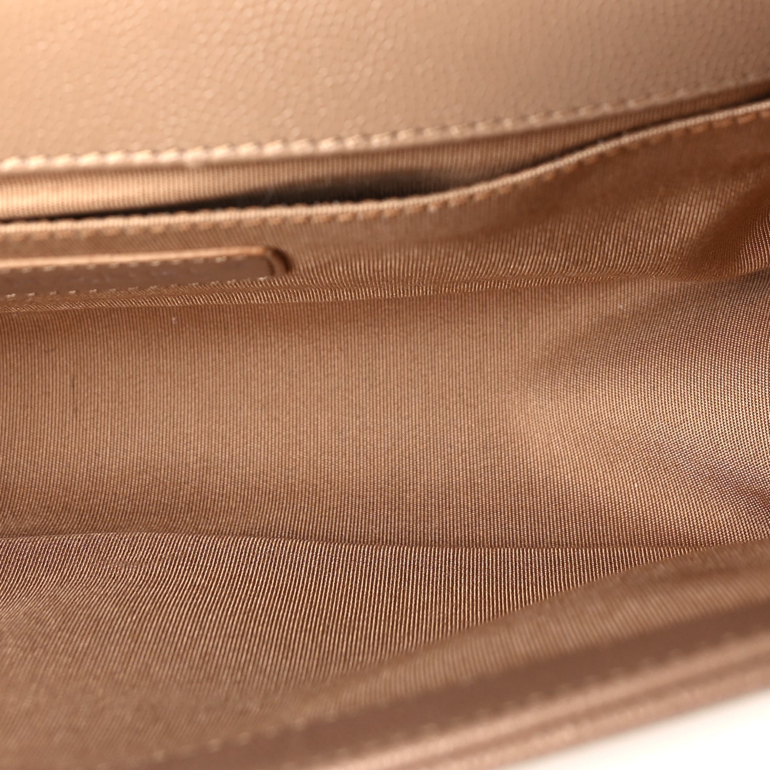 Caviar Chevron Quilted Medium Boy Flap Light Brown — view 5