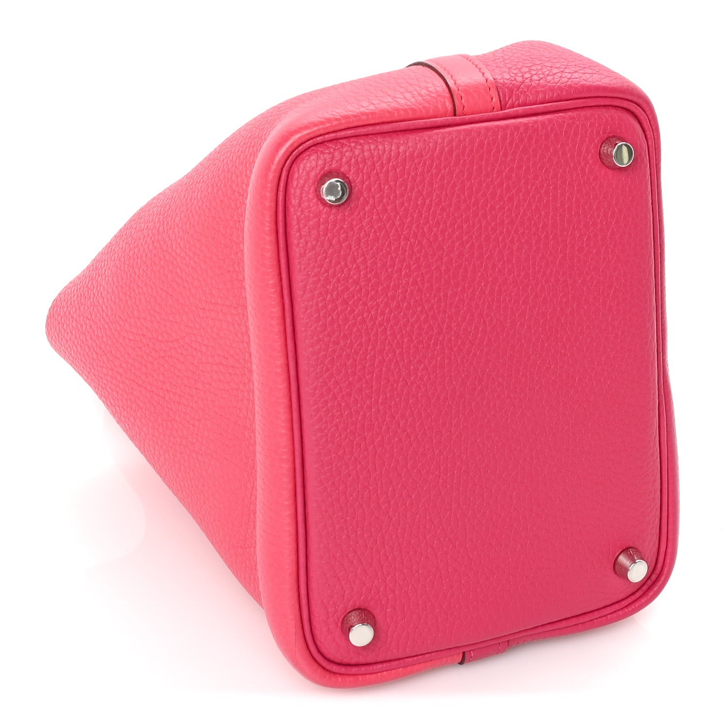 Hermes Taurillon Clemence Tri-Color Picotin Lock 18 PM Rose Extreme Rose Mexico Rouge De Coeur — view 3