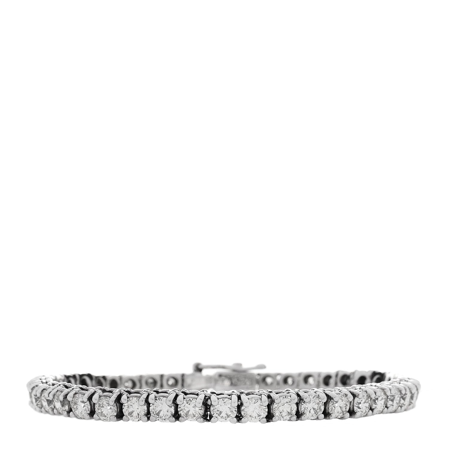 14K White Gold Diamond 7.42ctw Tennis Bracelet
