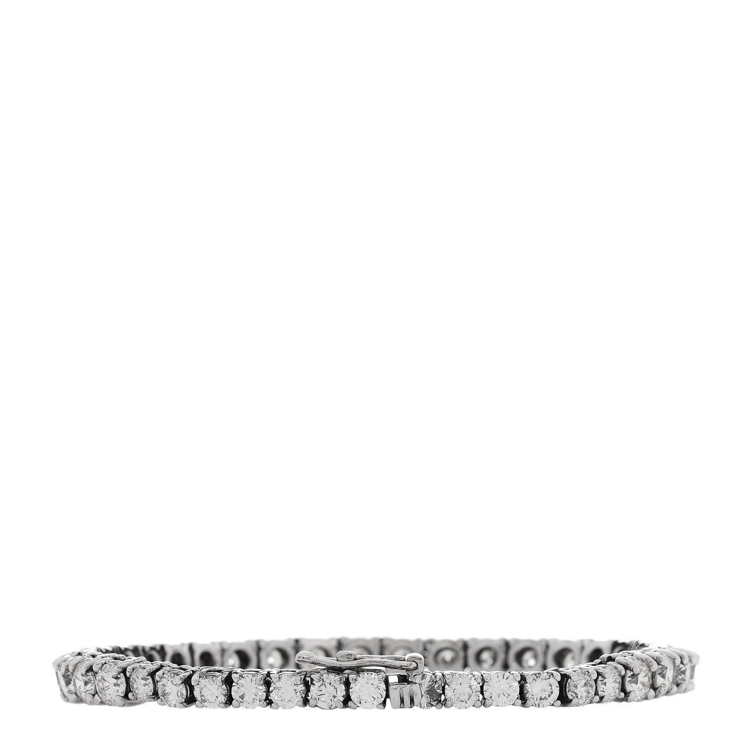 14K White Gold Diamond 7.42ctw Tennis Bracelet — view 3