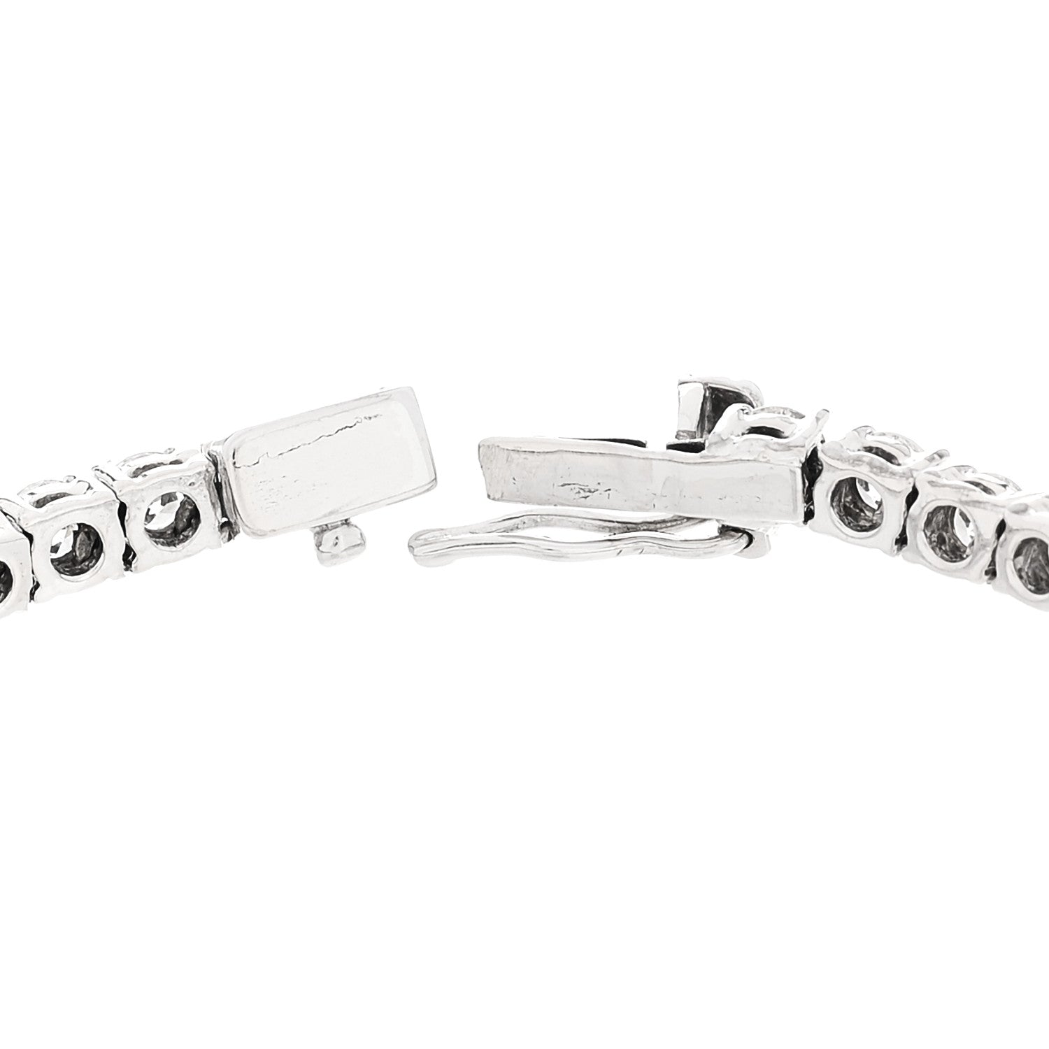 14K White Gold Diamond 7.42ctw Tennis Bracelet — view 4