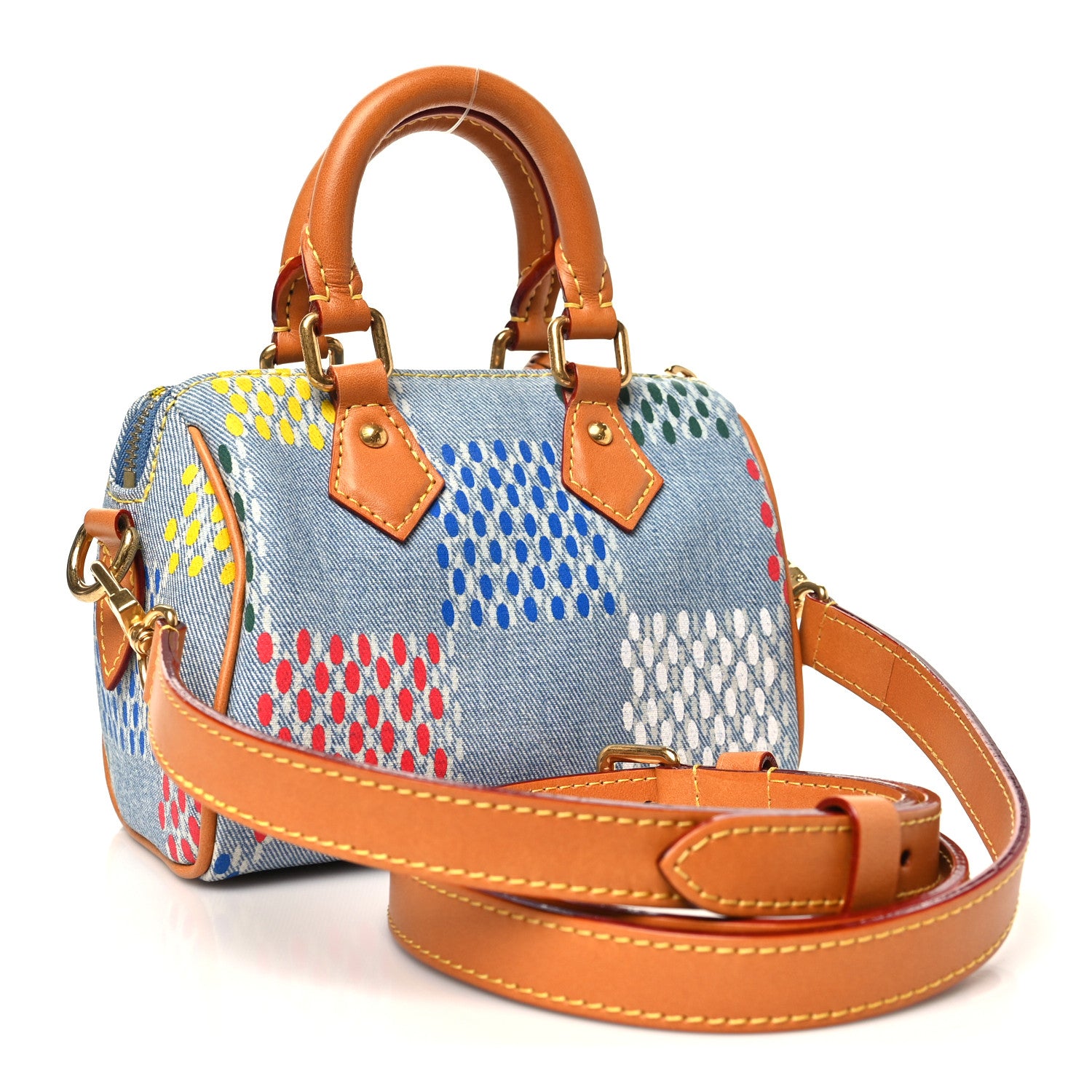 LV Vers Damier Denim Speedy Bandouliere 18 Multicolor — view 3