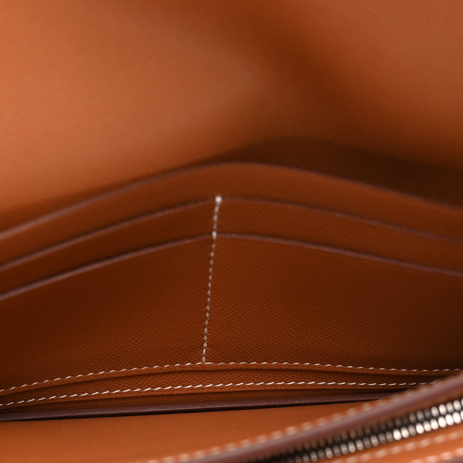 Madame Calfskin Kelly Pocket Long Wallet Gold — view 5