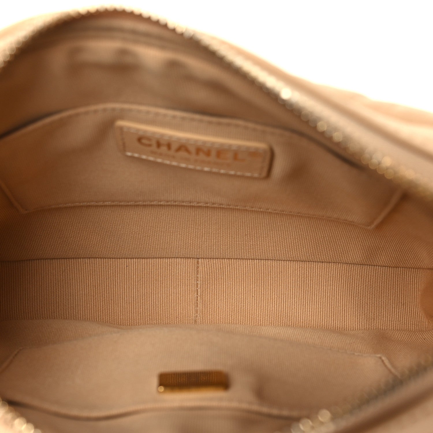 Calfskin Quilted Small Camera Case Beige Beige — view 5