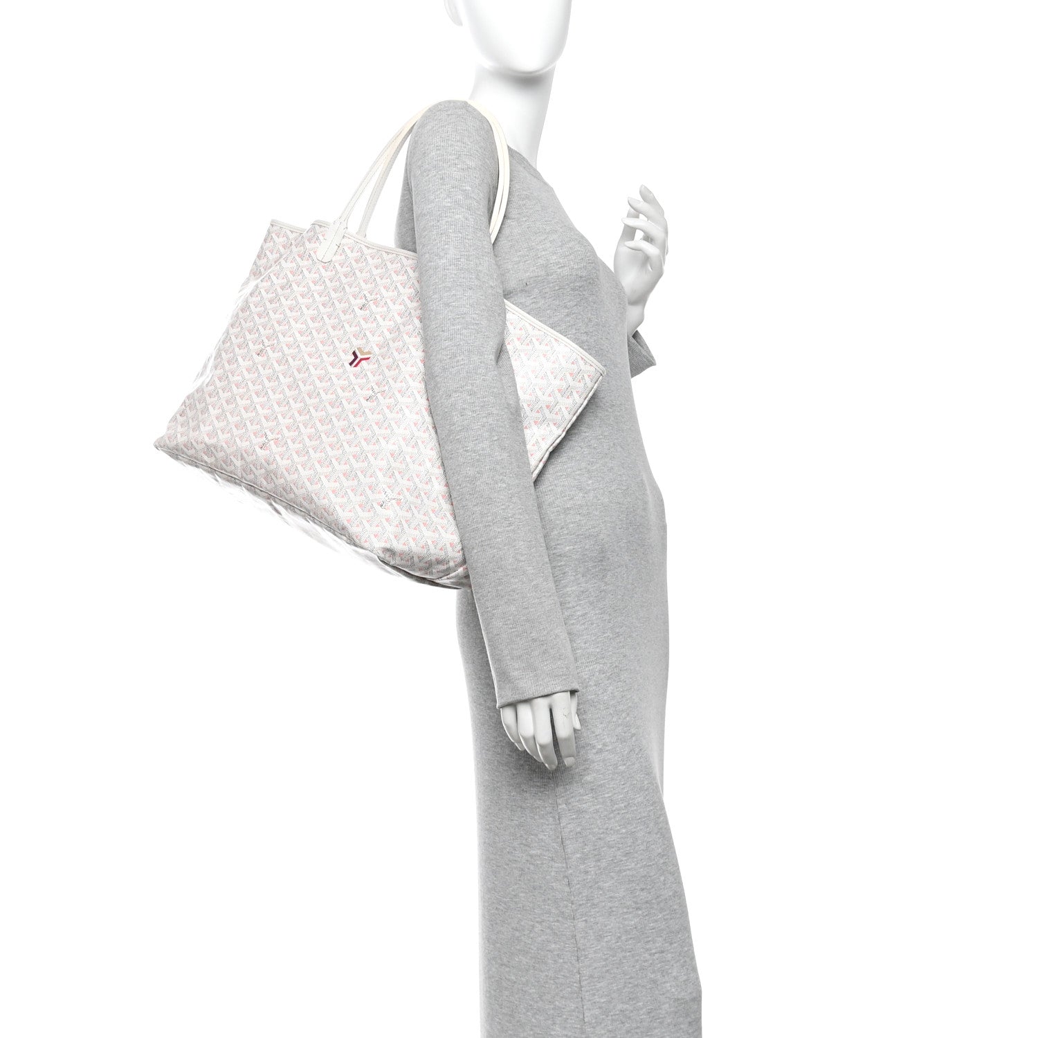 Goyardine Saint Louis Claire Voie GM White Pink — view 2