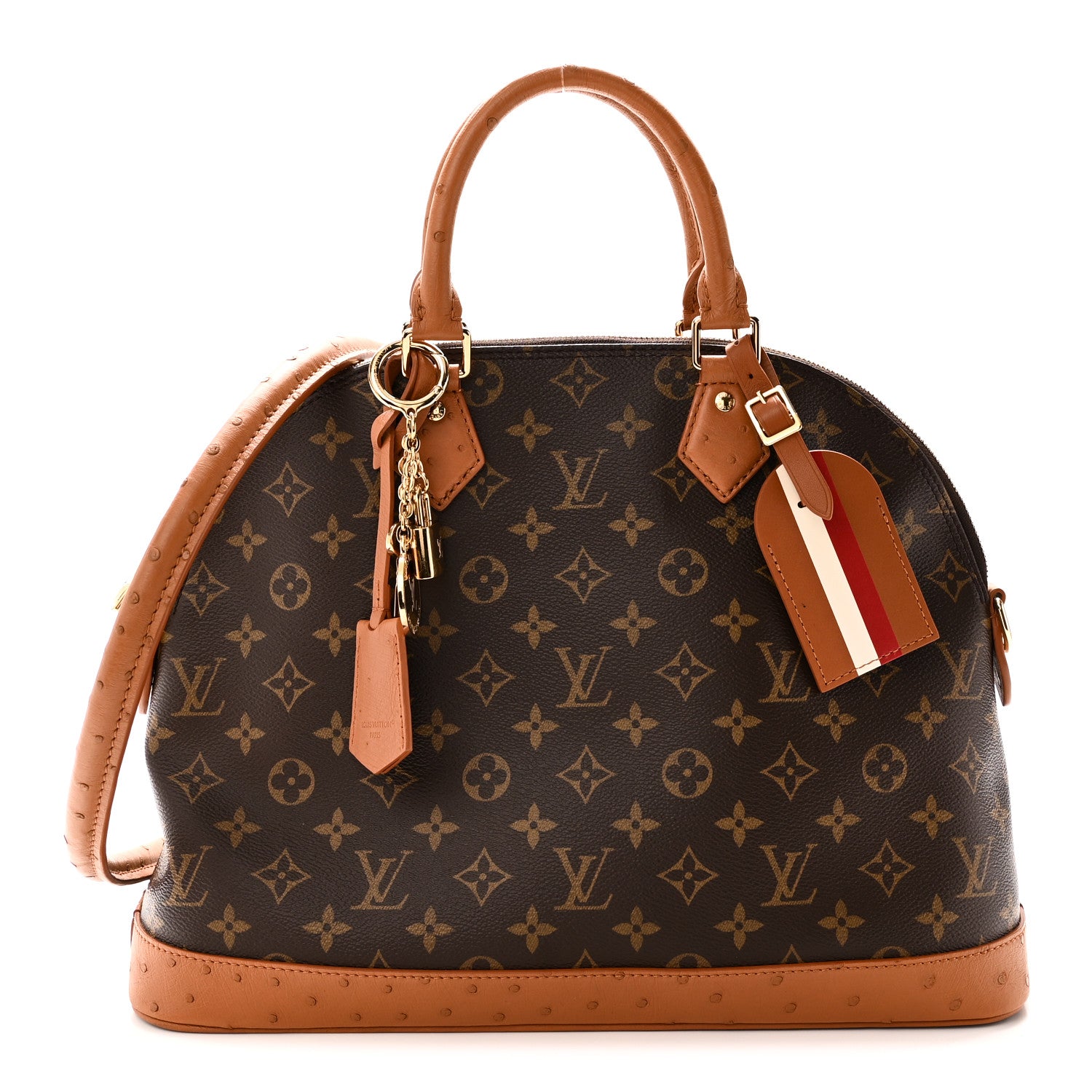 Monogram Ostrich Alma Soft Celebration MM