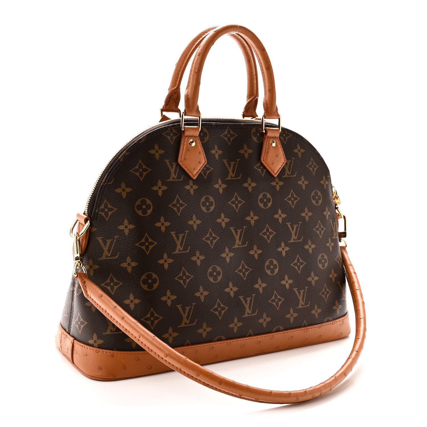 Monogram Ostrich Alma Soft Celebration MM — view 3