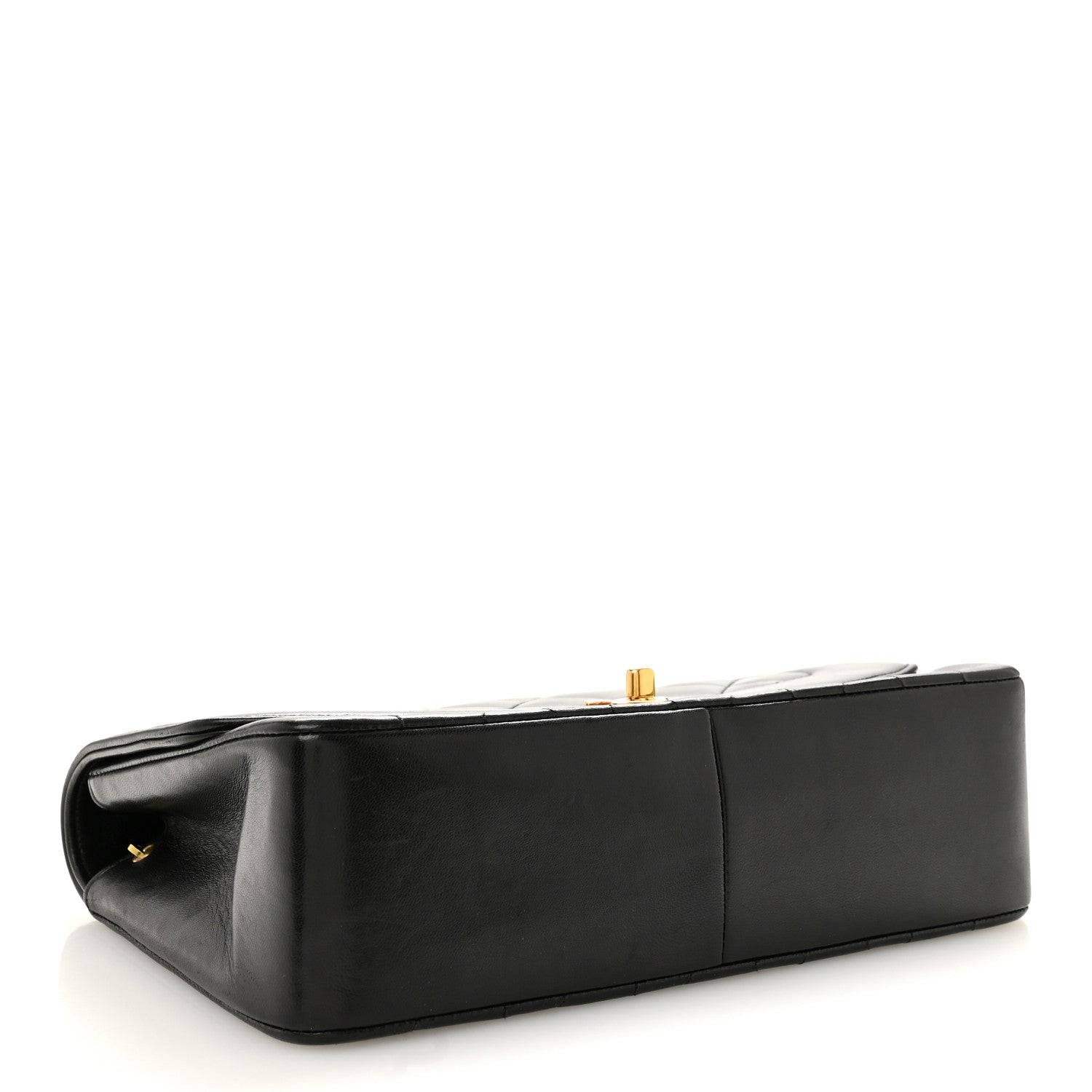 Lambskin Quilted Medium Single Flap Black — view 4