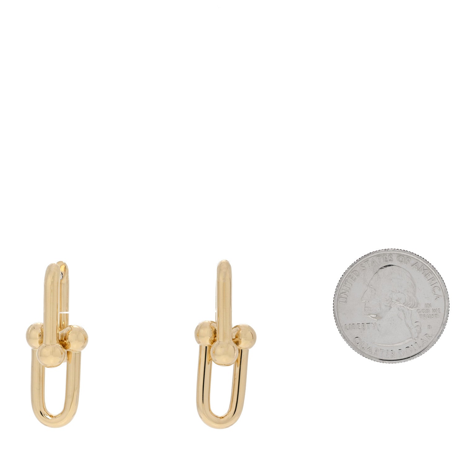 18K Yellow Gold Large HardWear Link Earrings — view 2