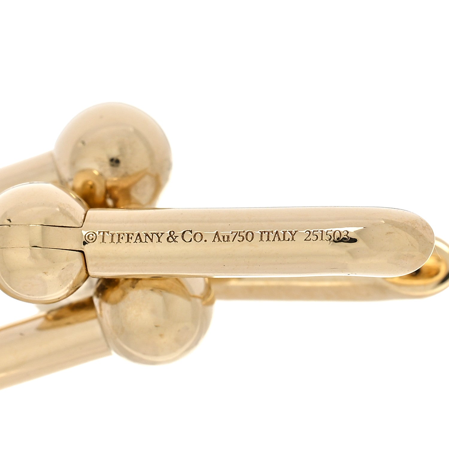 18K Yellow Gold Large HardWear Link Earrings — view 4