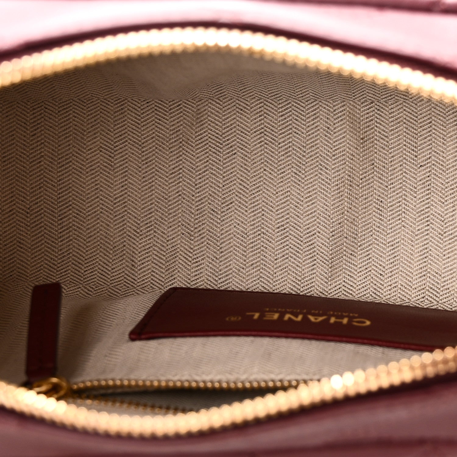 Lambskin Quilted CC Camera Case Burgundy — view 5