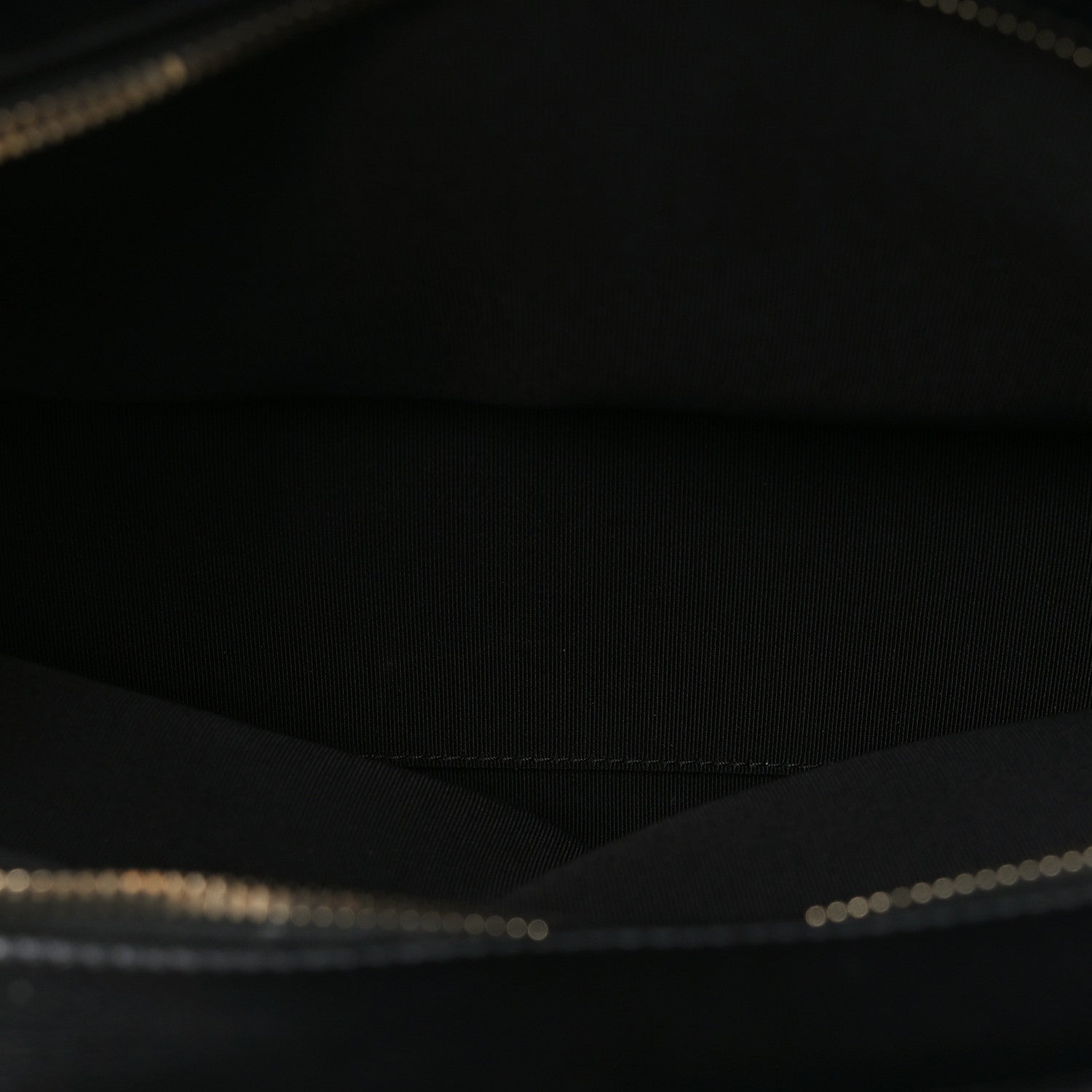 Calfskin Stitched Large Chevron Chic Shopping Bag Black — view 5