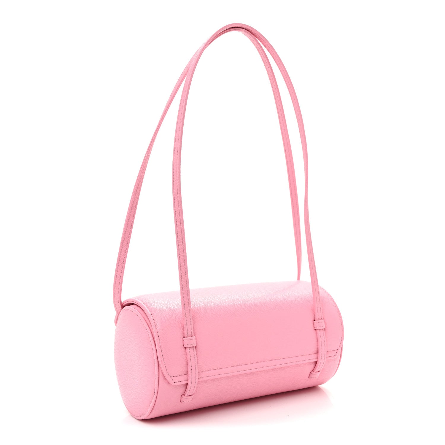 Shiny Caviar Preppy Coco Small Bowling Bag Pink — view 3