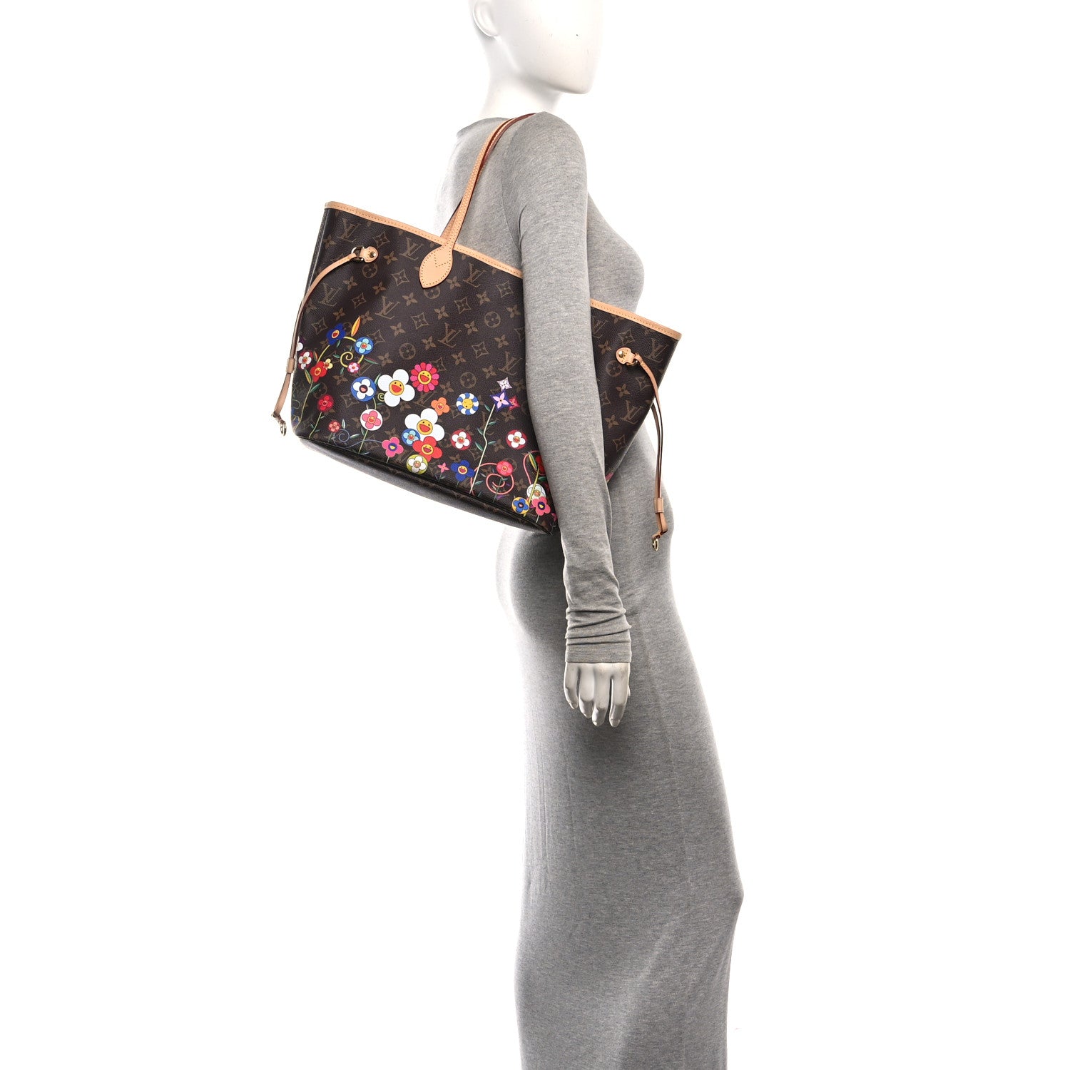 LV X TM Monogram Flowers Neverfull MM — view 2