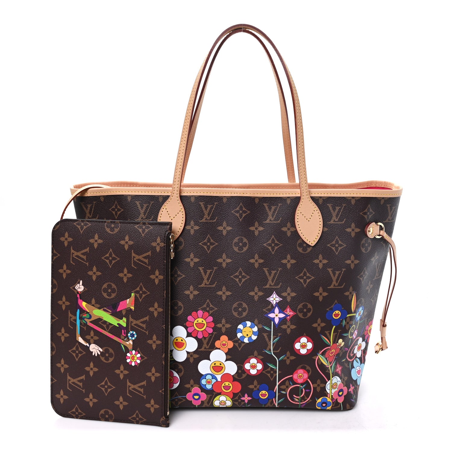 LV X TM Monogram Flowers Neverfull MM — view 3