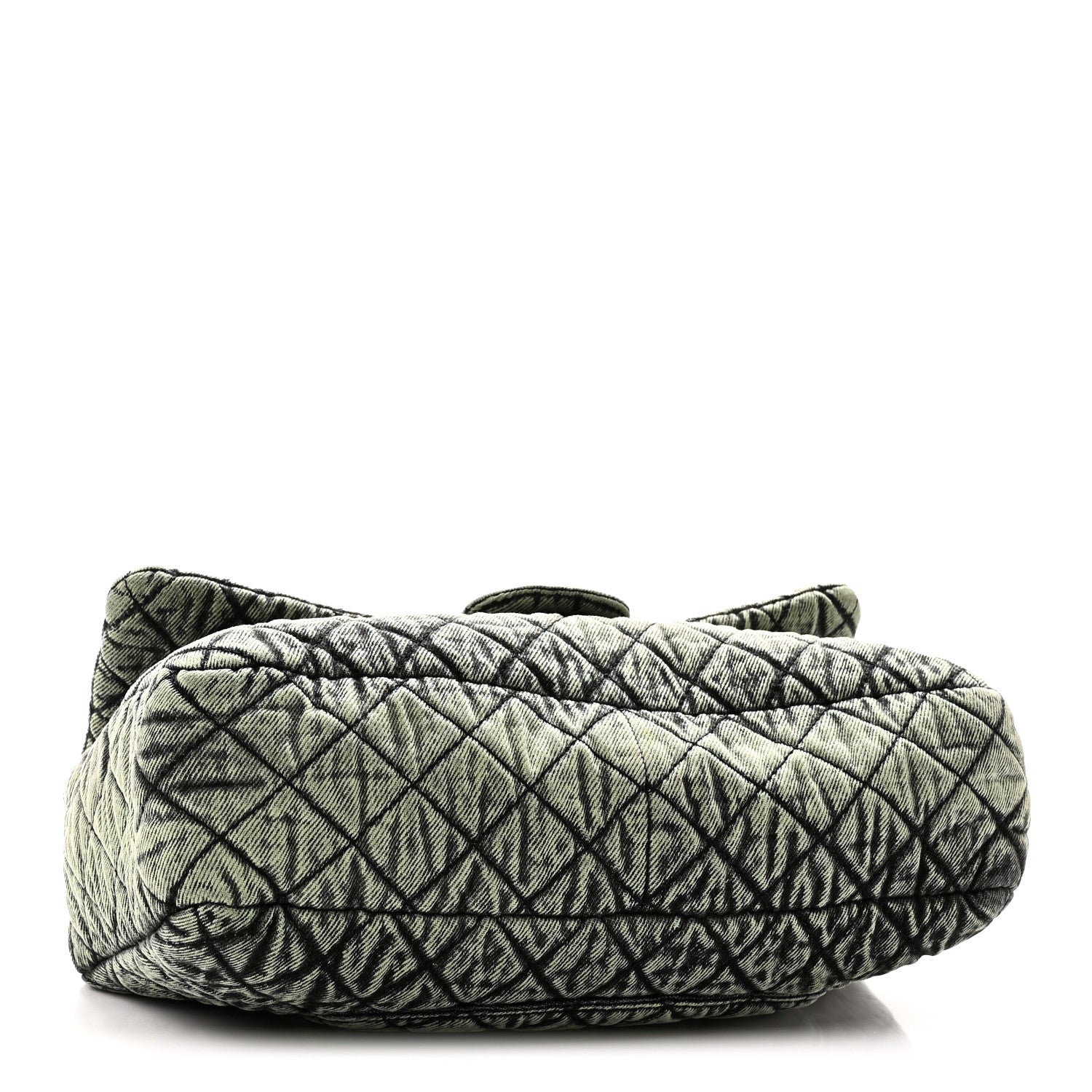 Denim Quilted Denimpression Flap Green Black — view 4