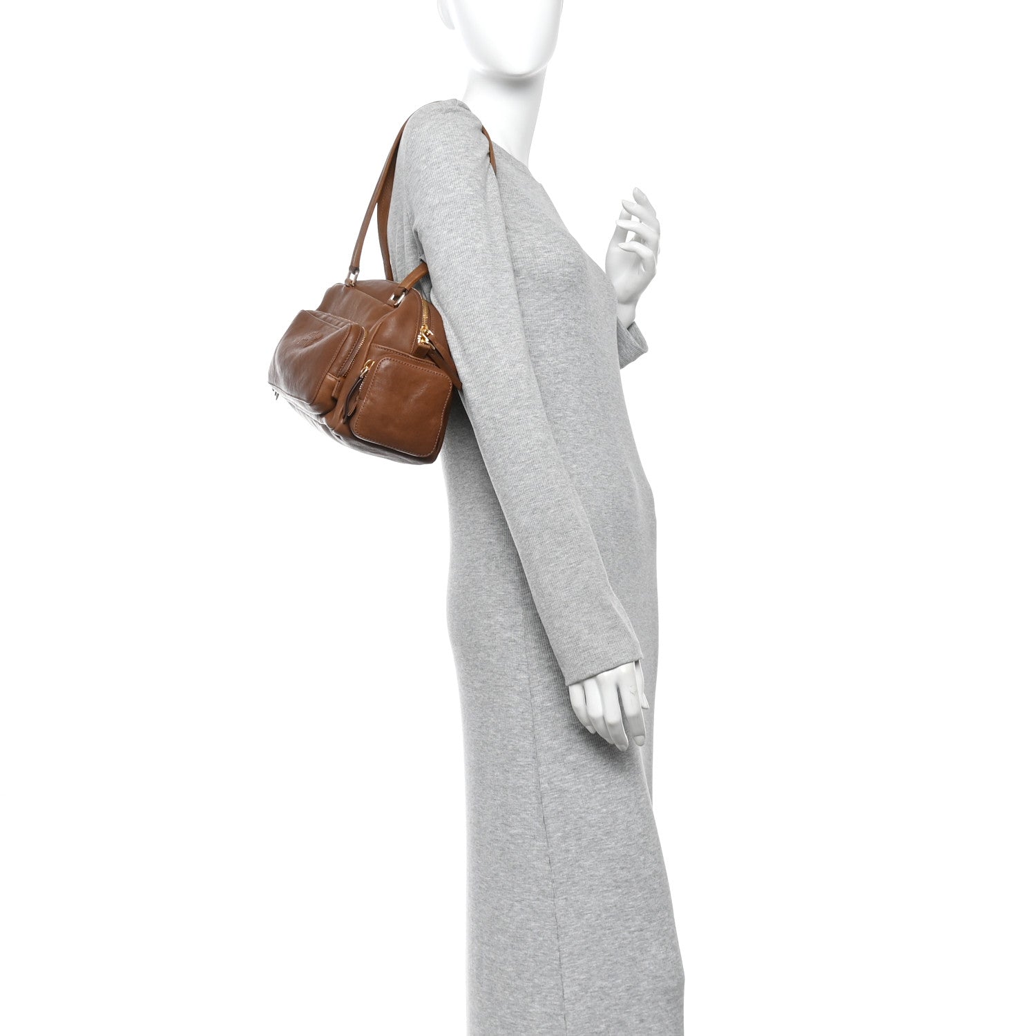 Nappa Aviator Pocket Top Handle Bag Rovere — view 2