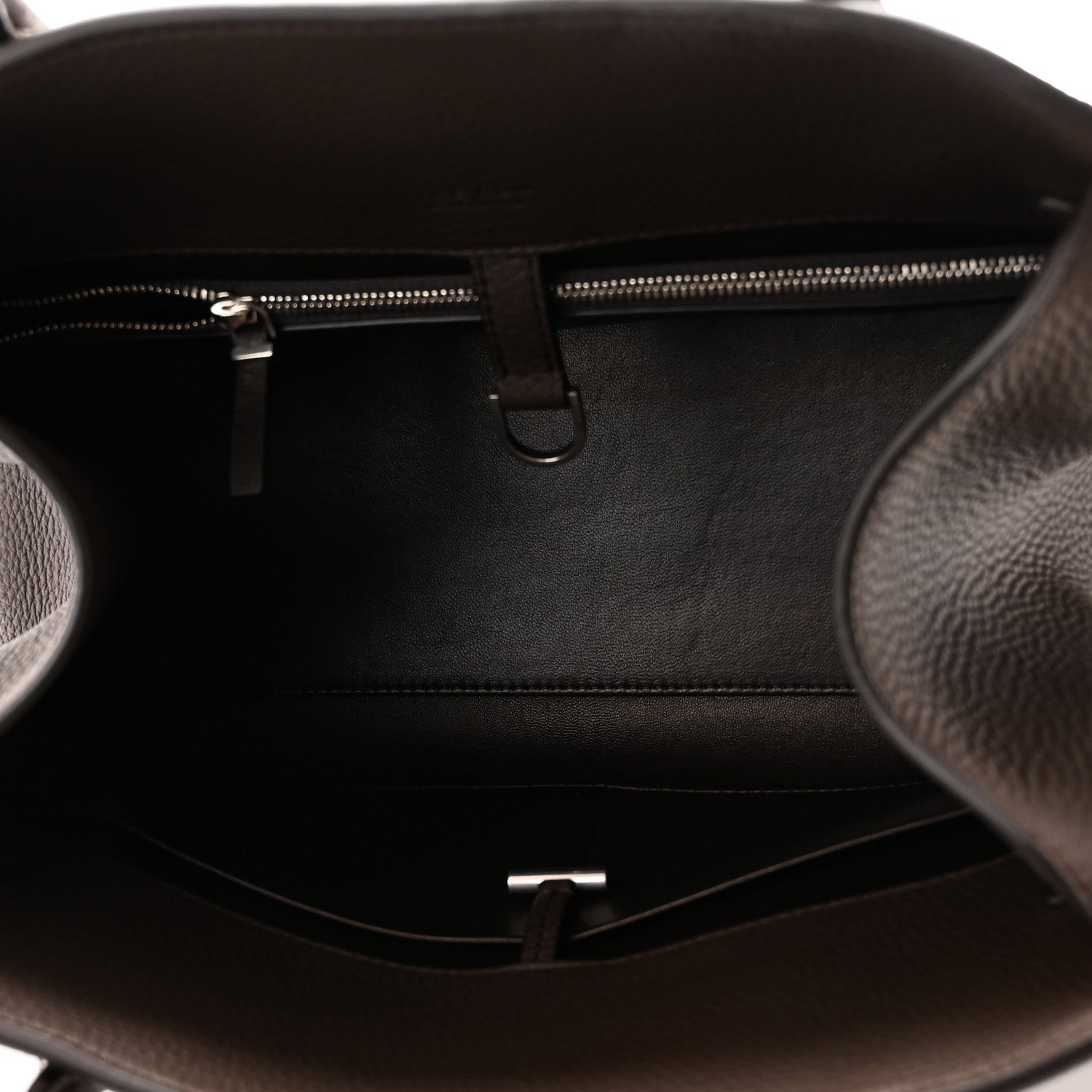 Matte Grained Calfskin Margaux Shoulder 12 Deep Brown — view 5