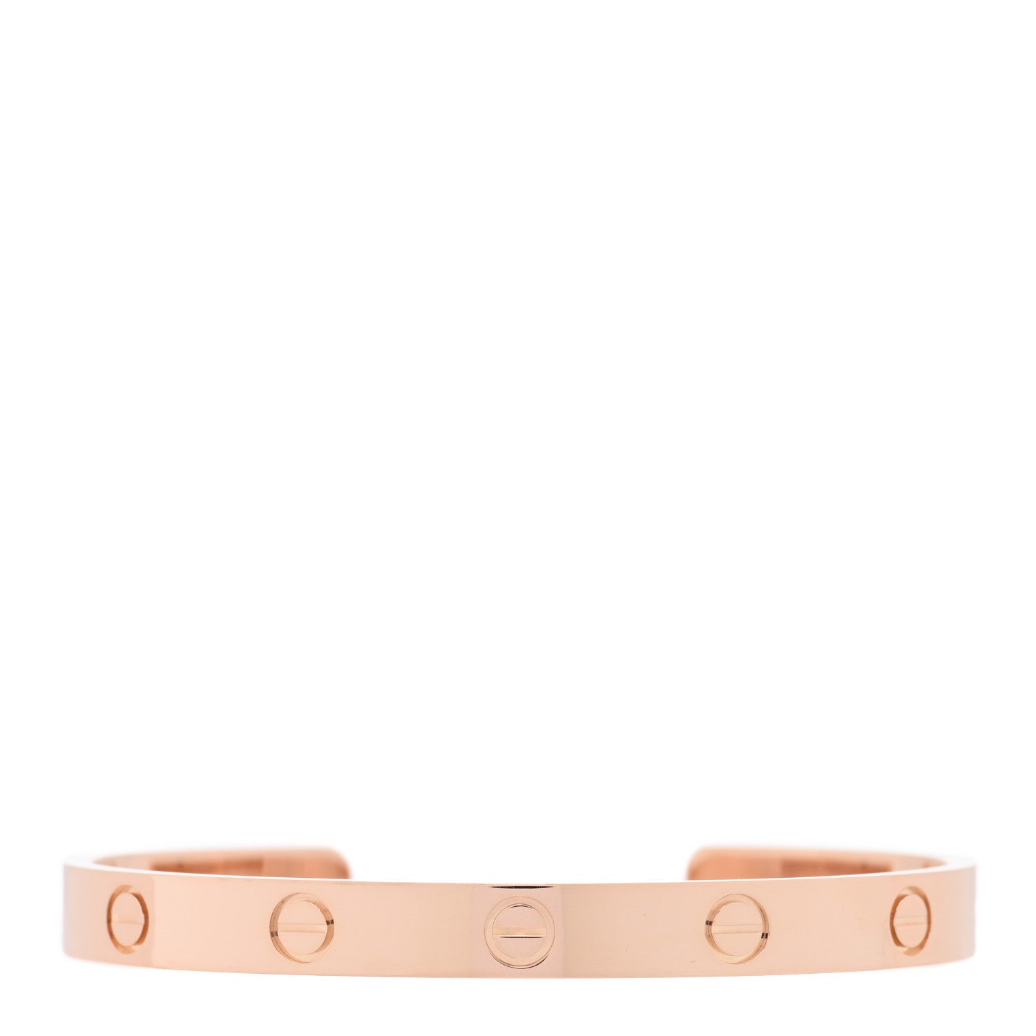 18K Pink Gold LOVE Cuff Bracelet 17