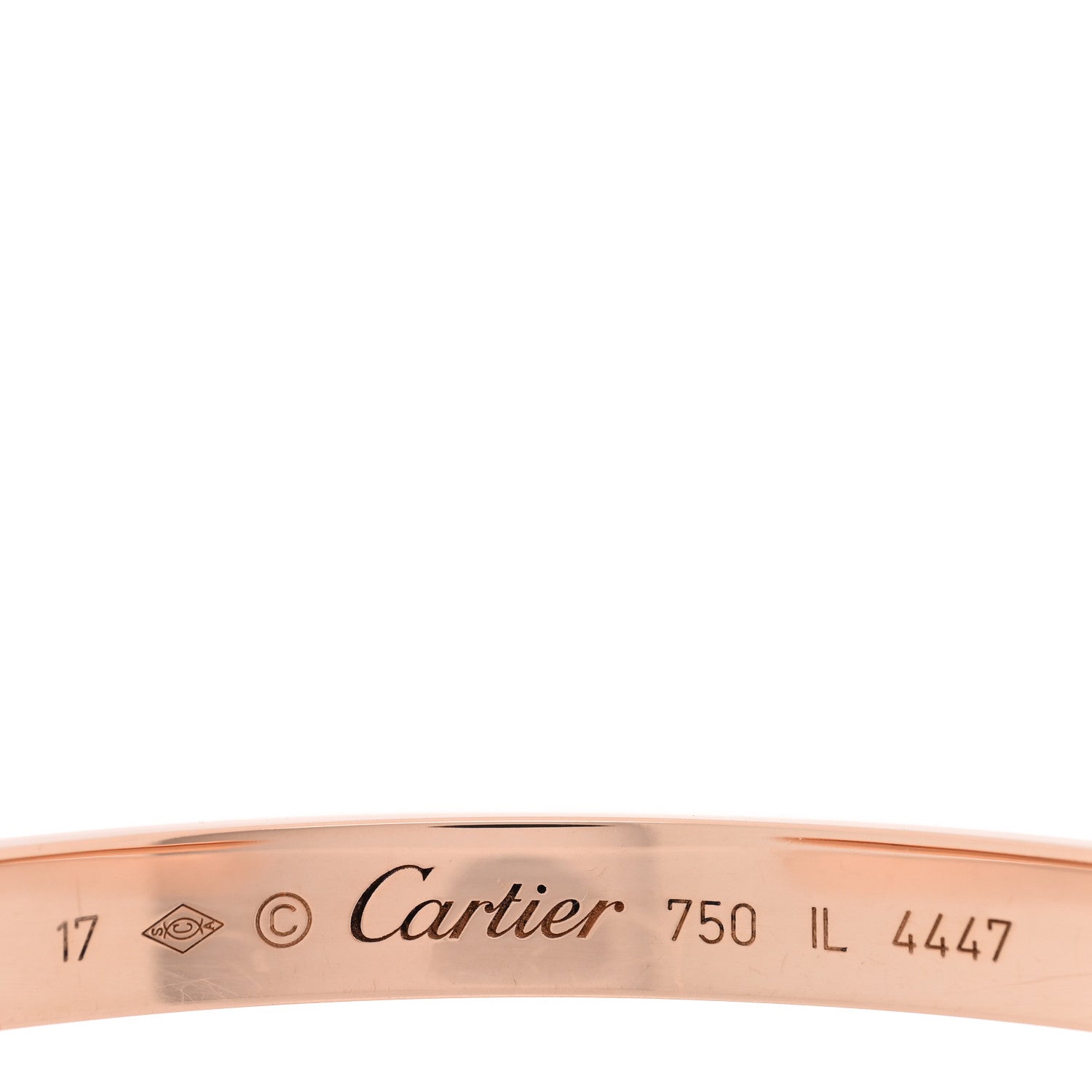 18K Pink Gold LOVE Cuff Bracelet 17 — view 3