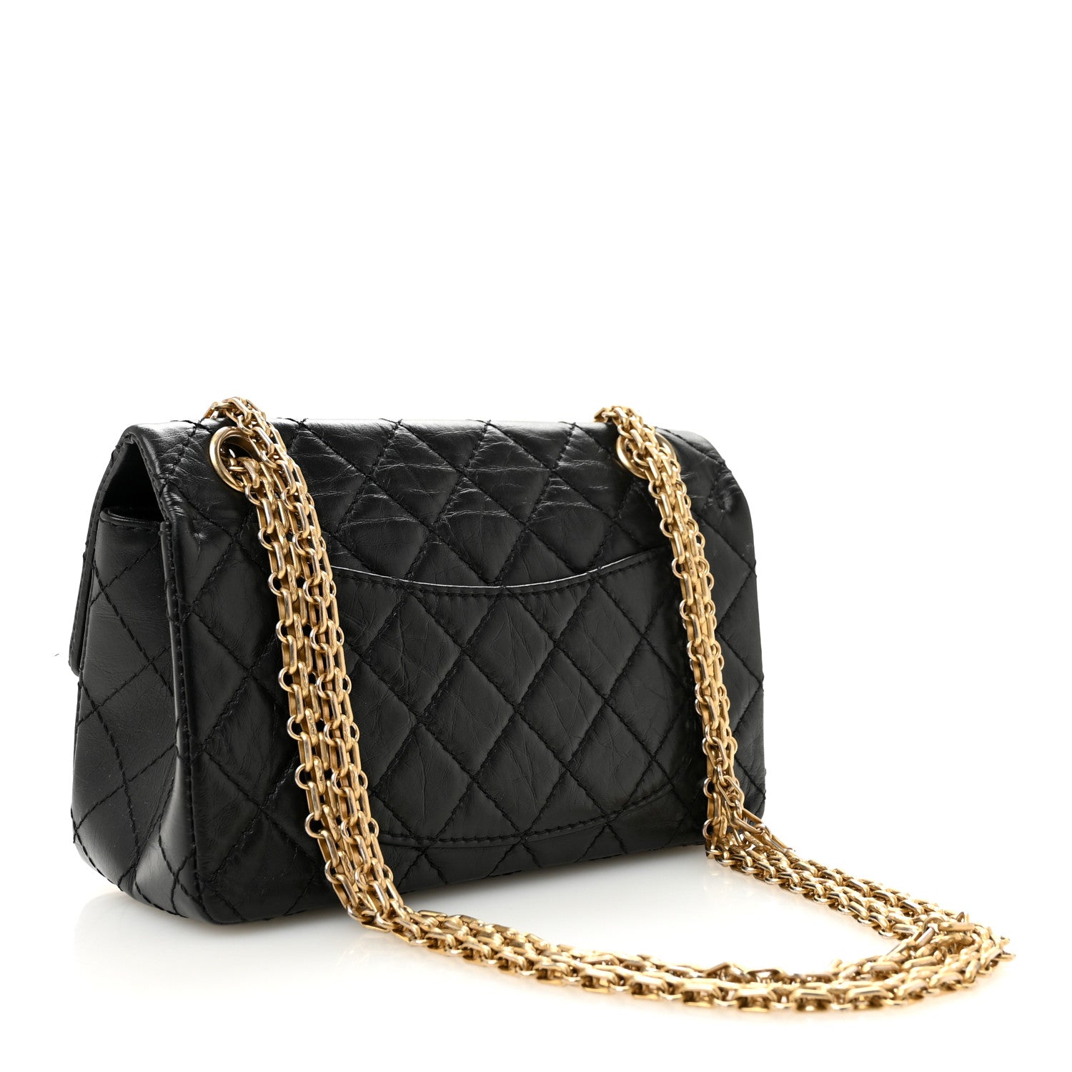 Aged Calfskin Quilted 2.55 Reissue Mini Flap Black — view 3