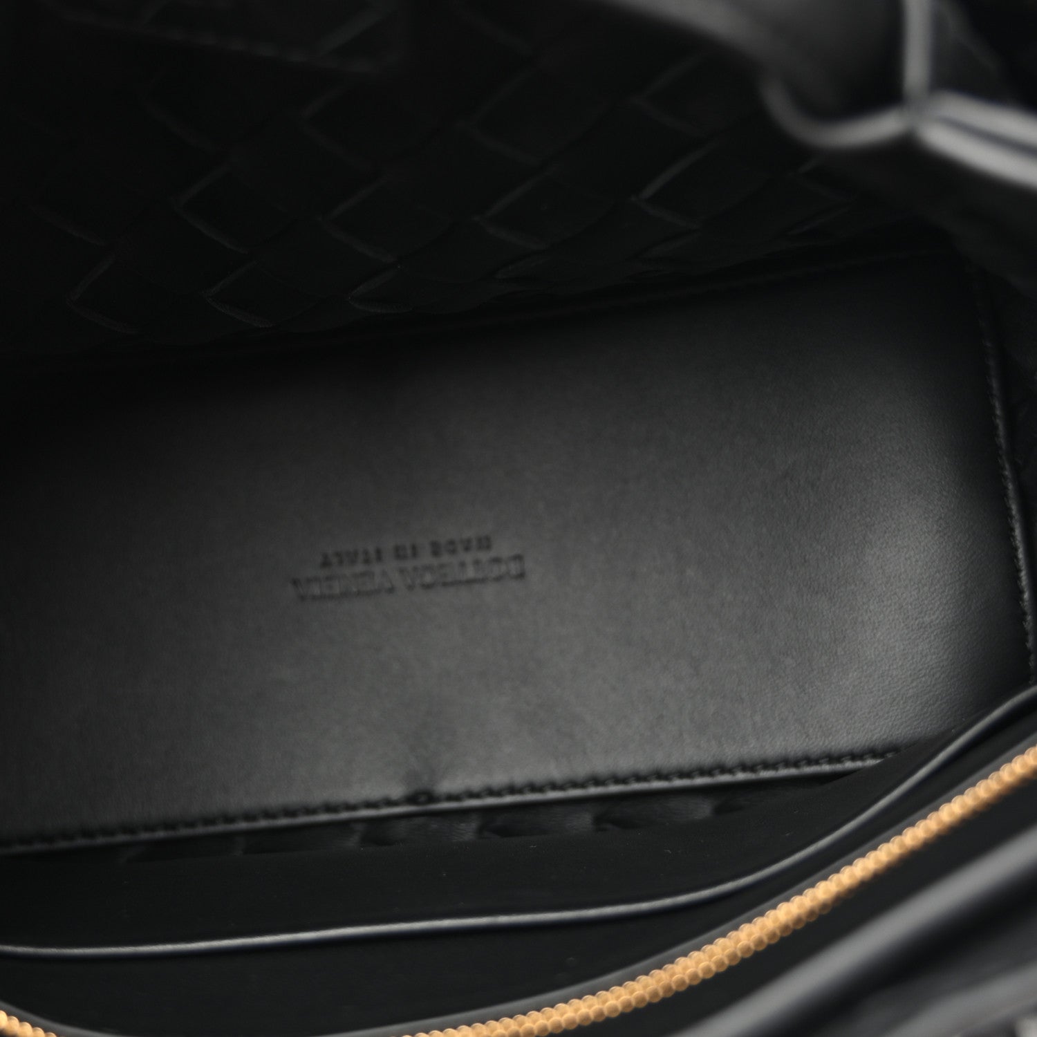 Nappa Intrecciato Small Andiamo Shoulder Bag Black — view 5