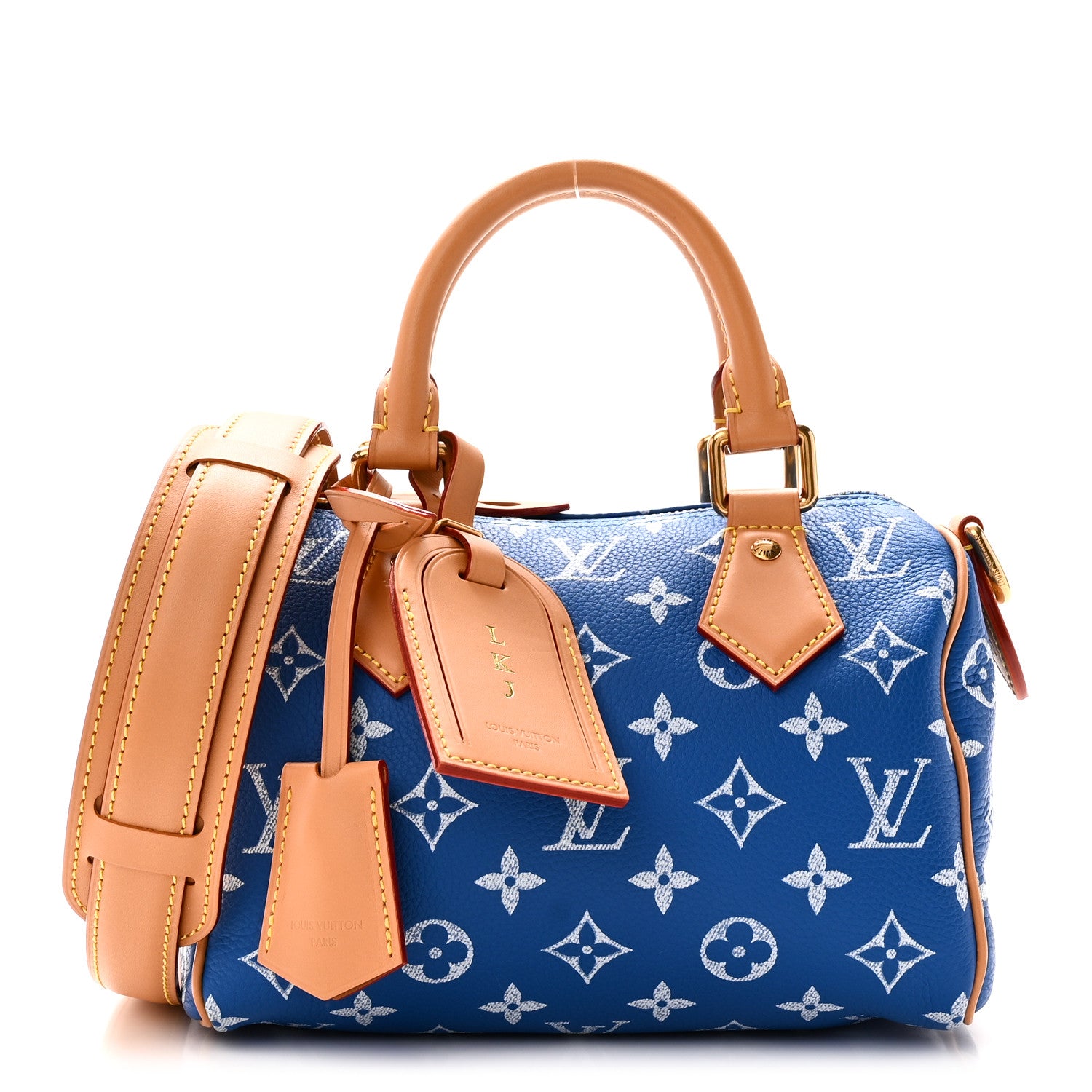 Calfskin Monogram Speedy P9 Bandouliere 20 Blue