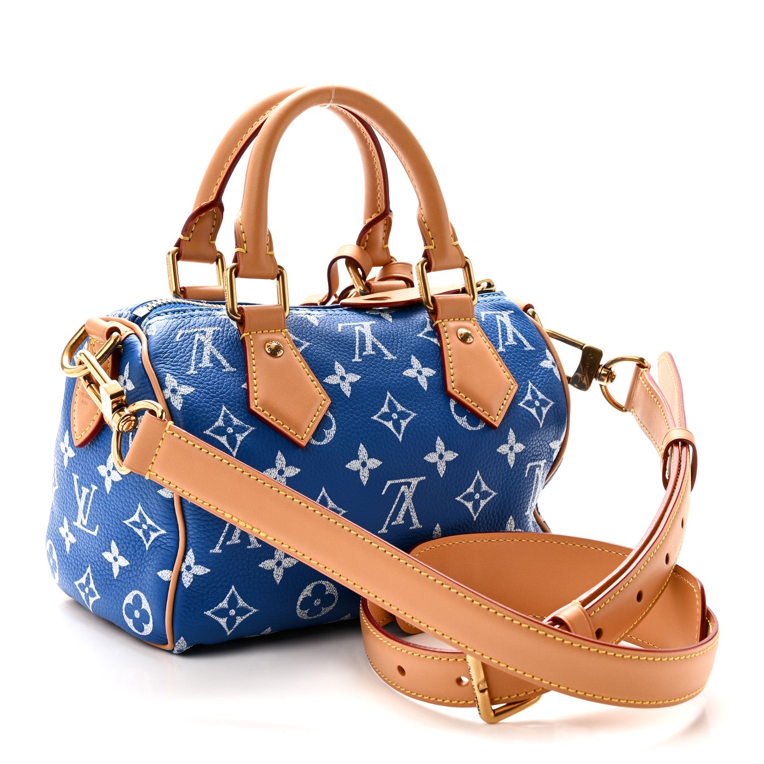 Calfskin Monogram Speedy P9 Bandouliere 20 Blue — view 4