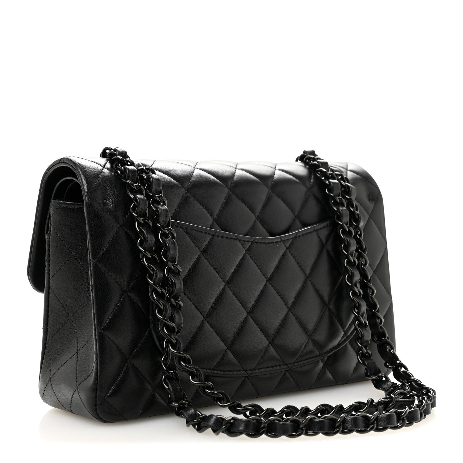 Lambskin Quilted Small Double Flap So Black — view 3
