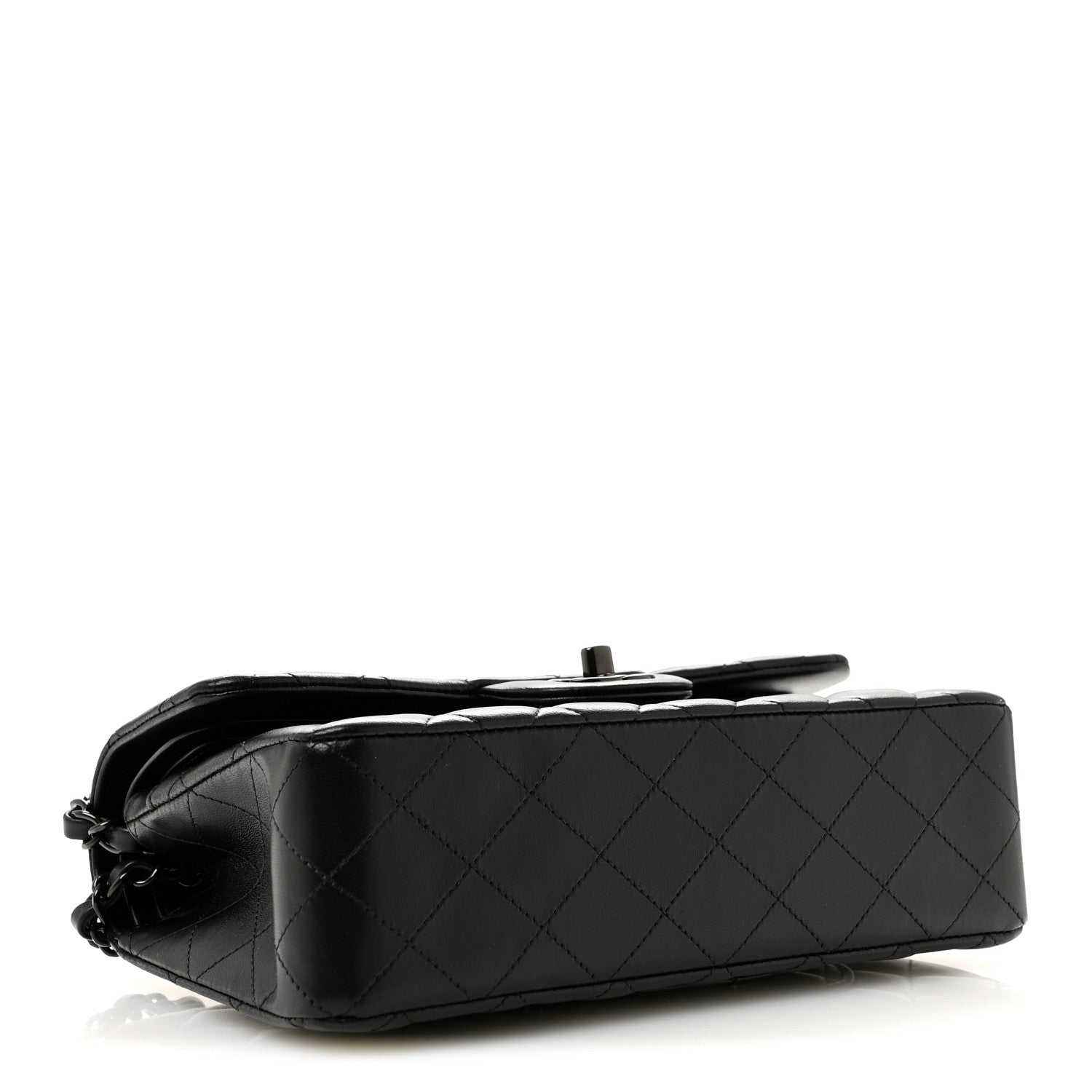 Lambskin Quilted Small Double Flap So Black — view 4