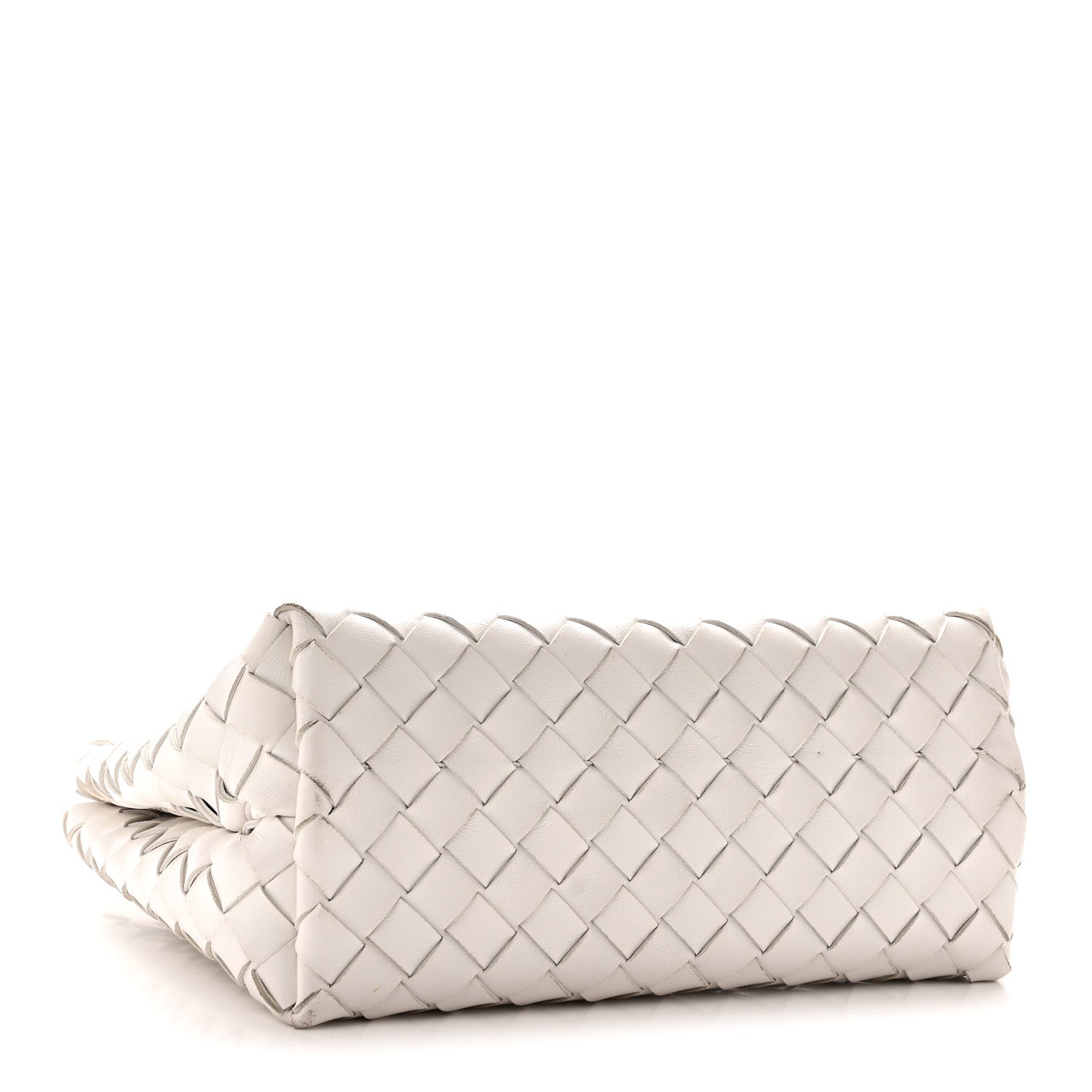 Nappa Intrecciato Small Andiamo Shoulder Bag White — view 4