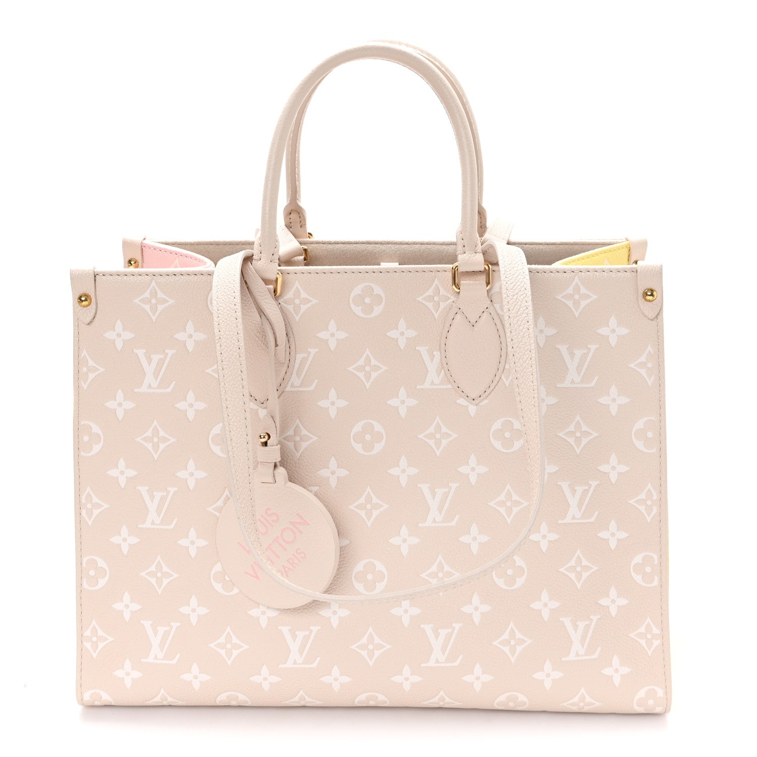 Empreinte Monogram Spring In The City Onthego MM Beige Pink Yellow