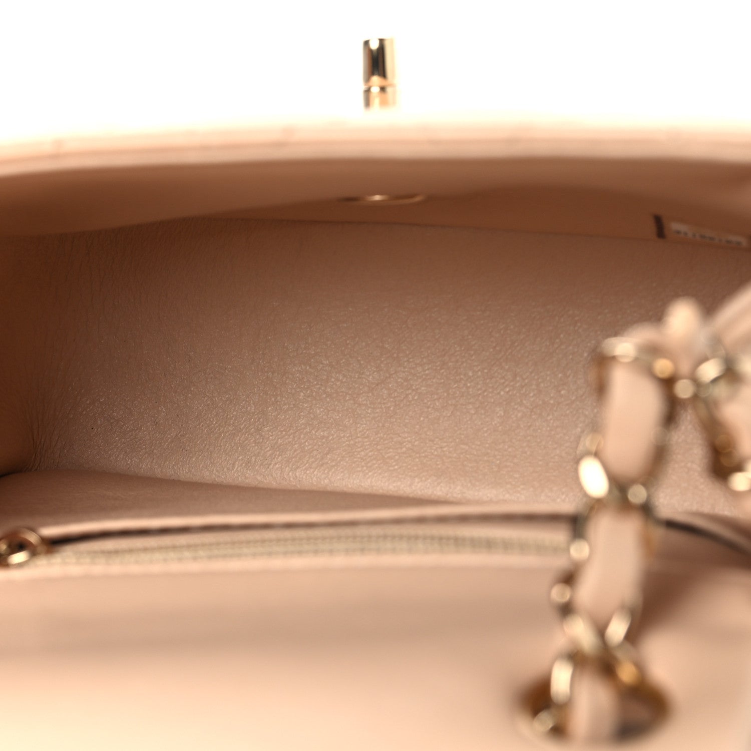 Lambskin Quilted Mini Square Flap Beige — view 5