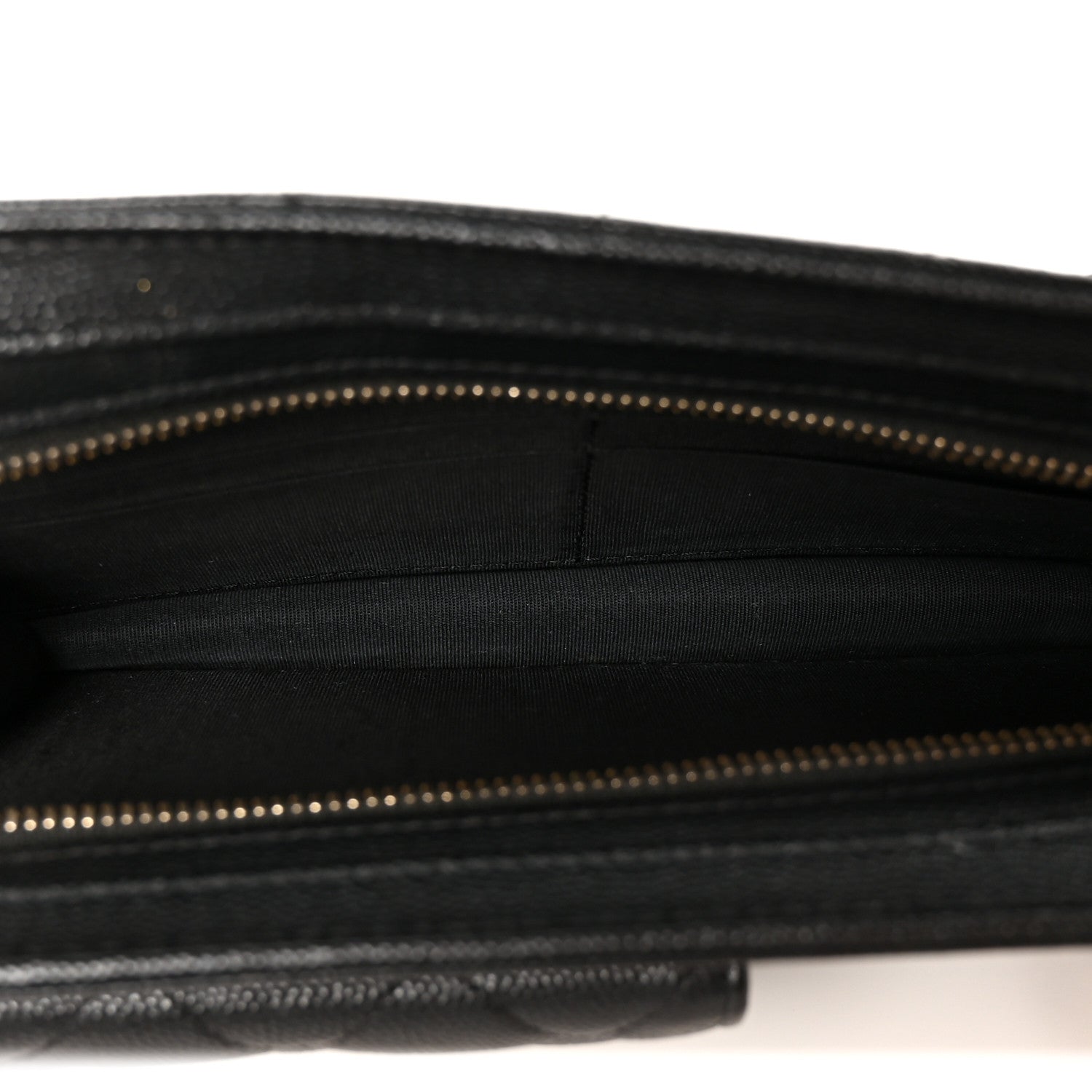 Caviar Quilted In & Out Chain Wallet Black — view 5