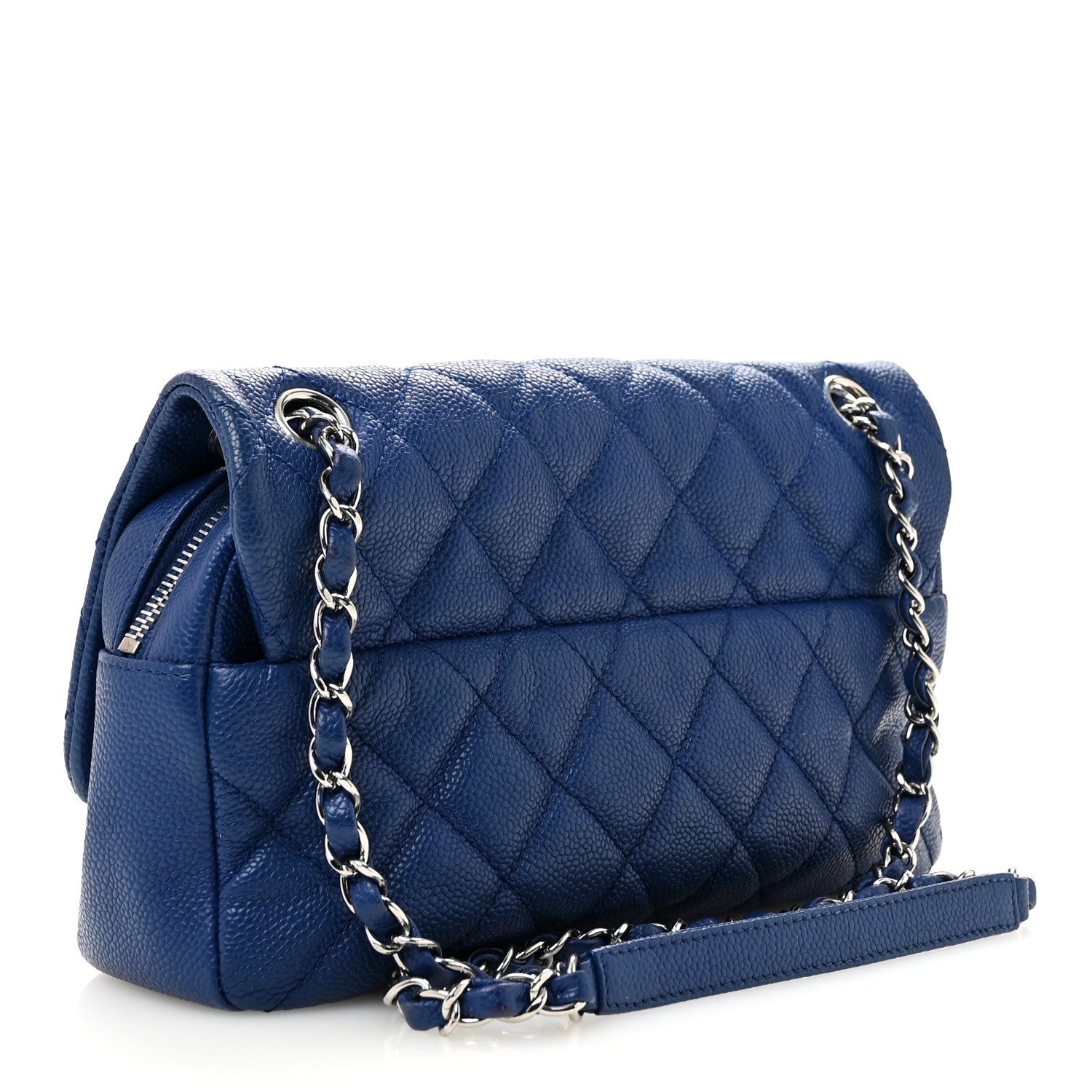 Caviar Quilted Medium Easy Flap Blue — view 3