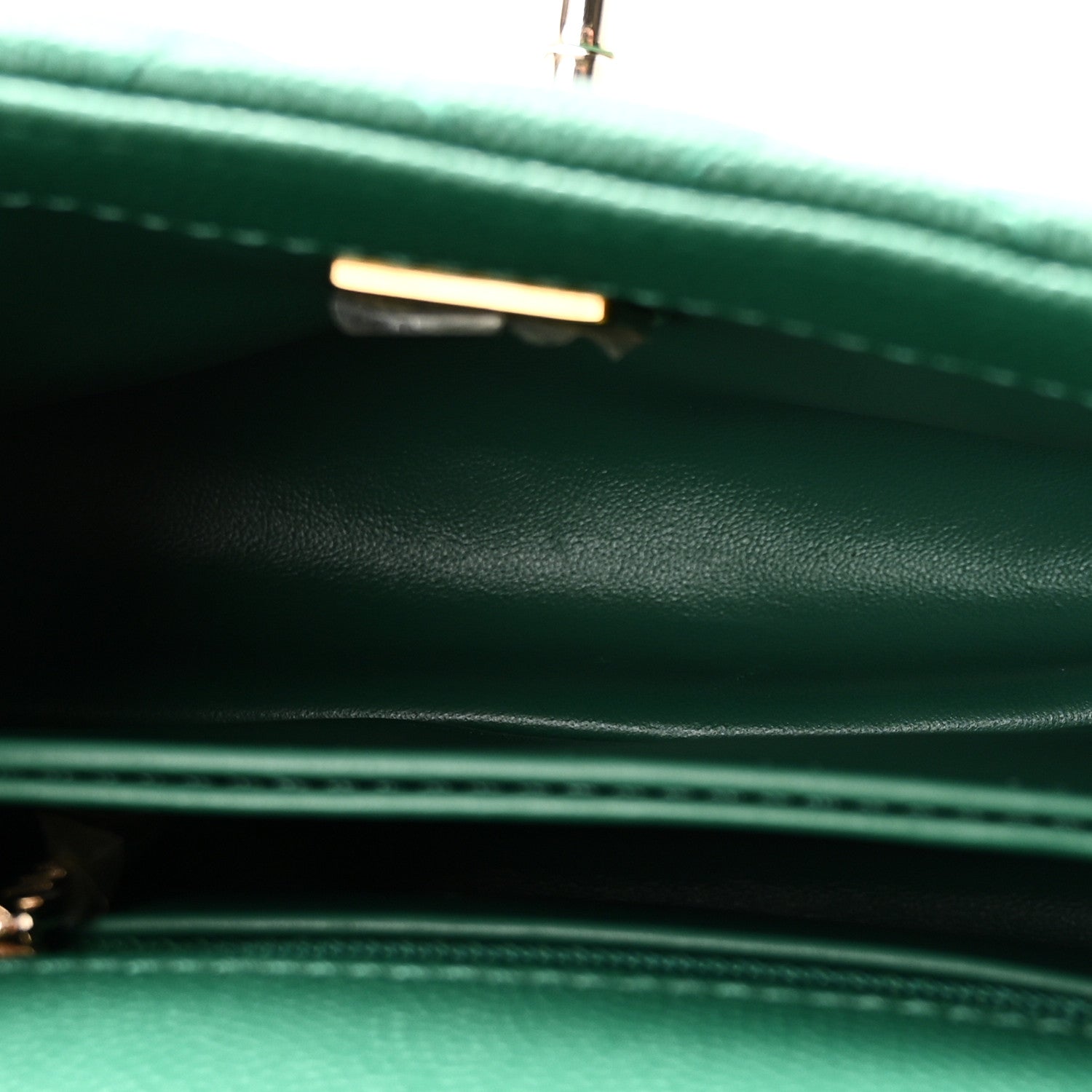 Caviar Quilted Extra Mini Coco Handle Flap Green — view 5