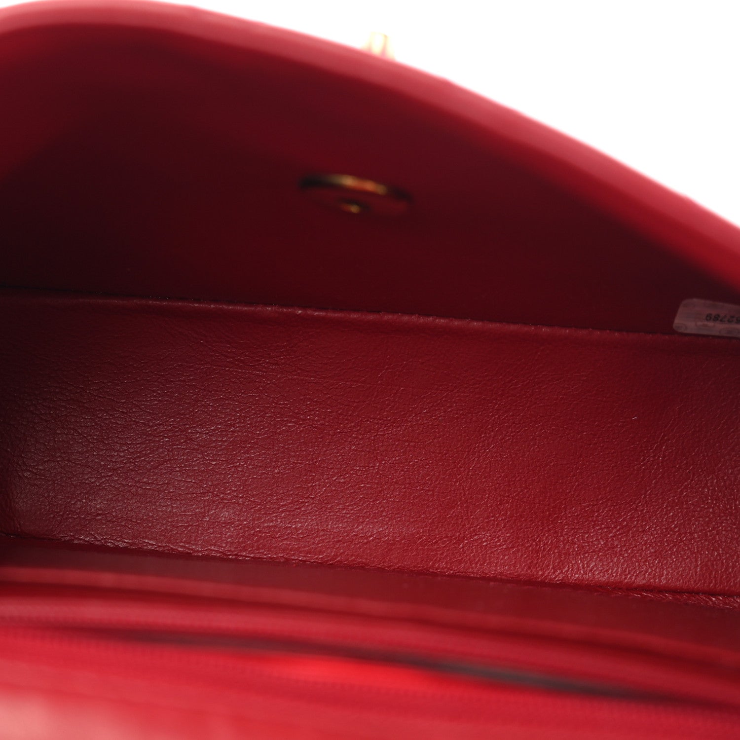 Lambskin Quilted Mini Square Flap Scarlet — view 5