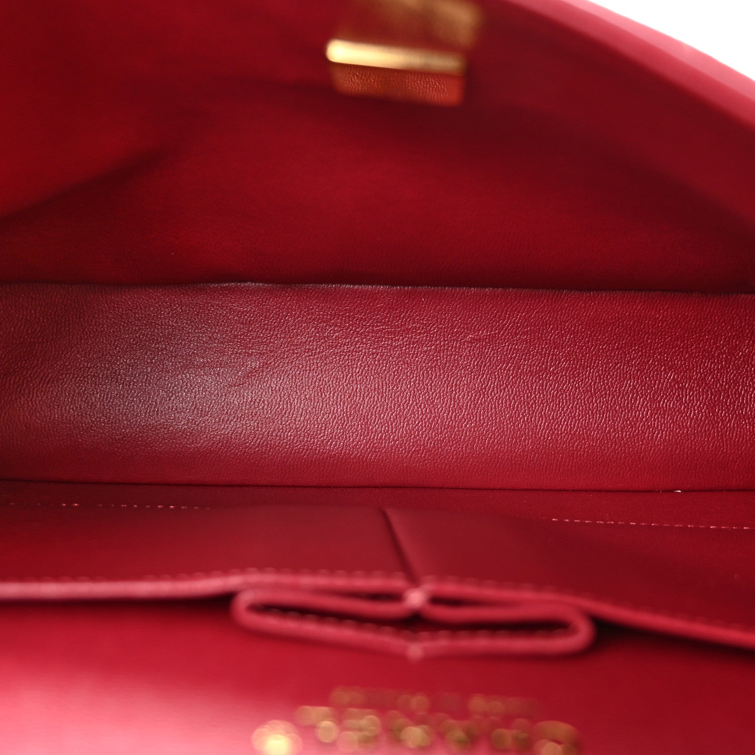 Lambskin Quilted Medium Double Flap Burgundy — view 5