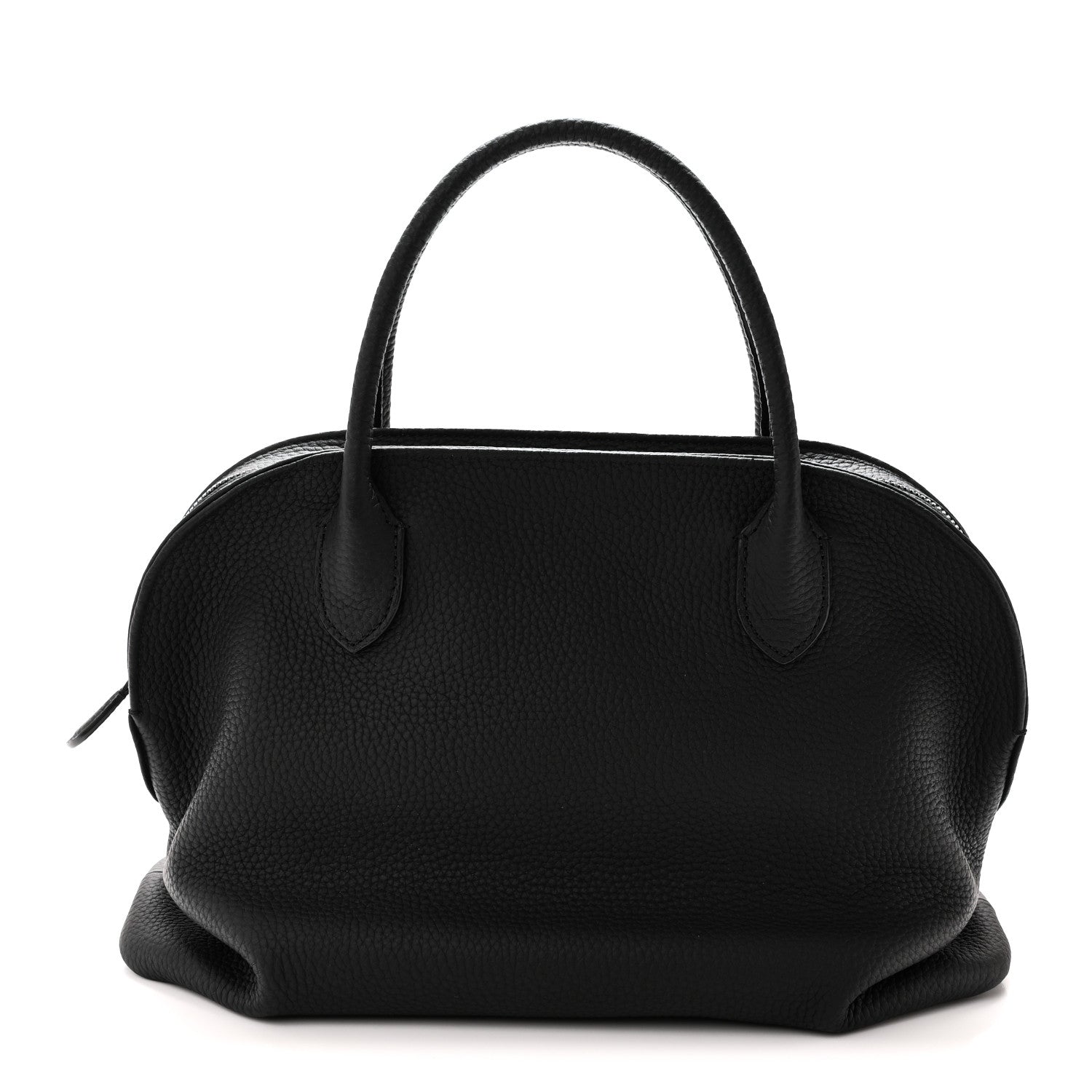 Matte Grained Calfskin Agnes Bag Black