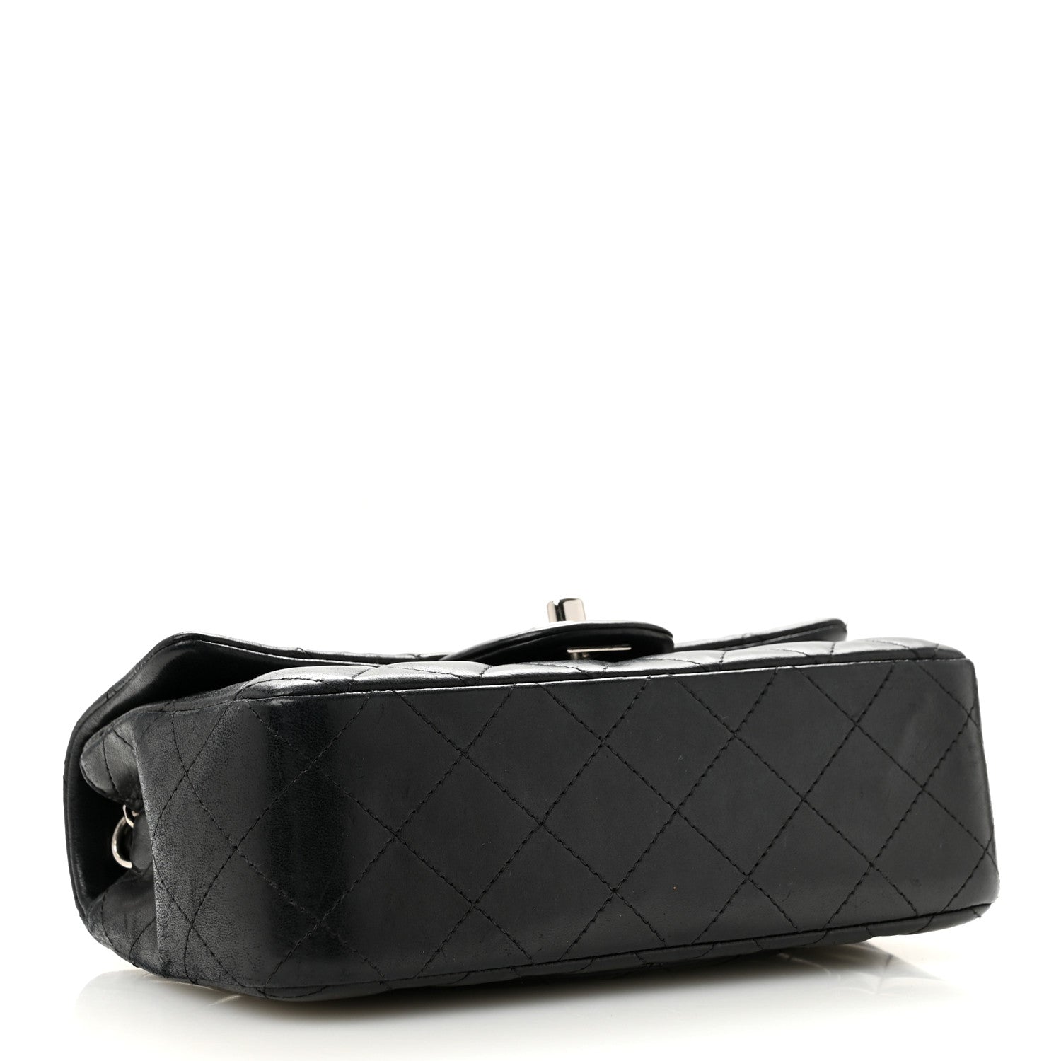 Lambskin Quilted Mini Rectangular Flap Black — view 4