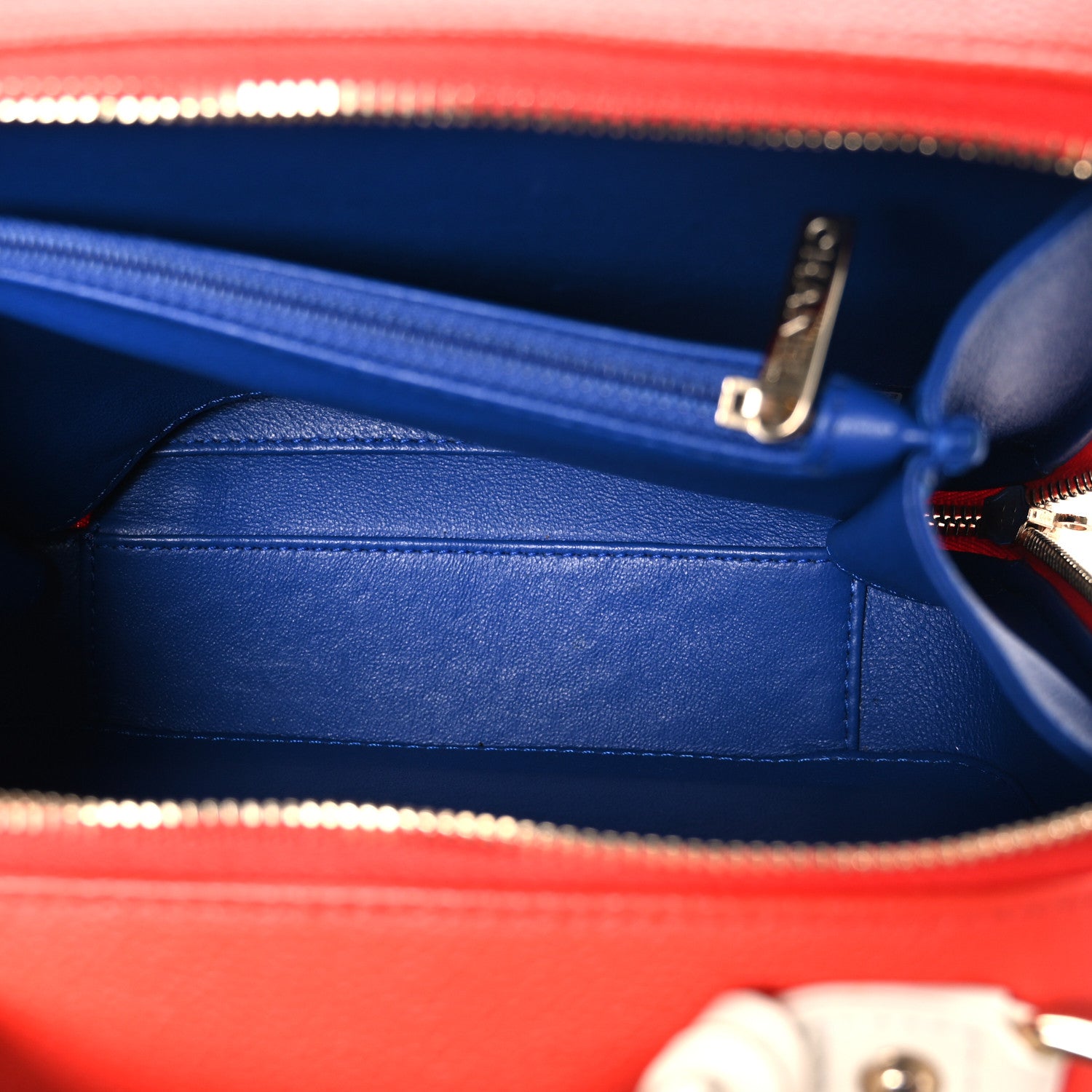 Caviar Quilted Medium CC Filigree Vanity Case Blue White Red — view 5