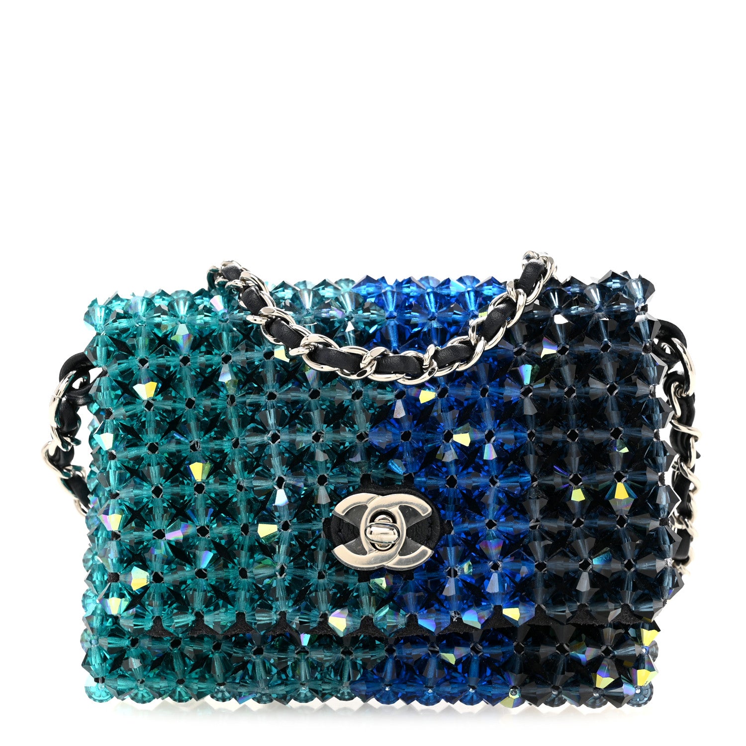 Crystal Mini Flap Blue Green