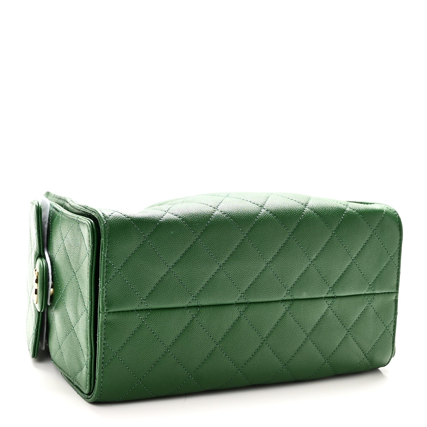 Caviar Quilted Small Chanel 25 Handbag Green — view 4