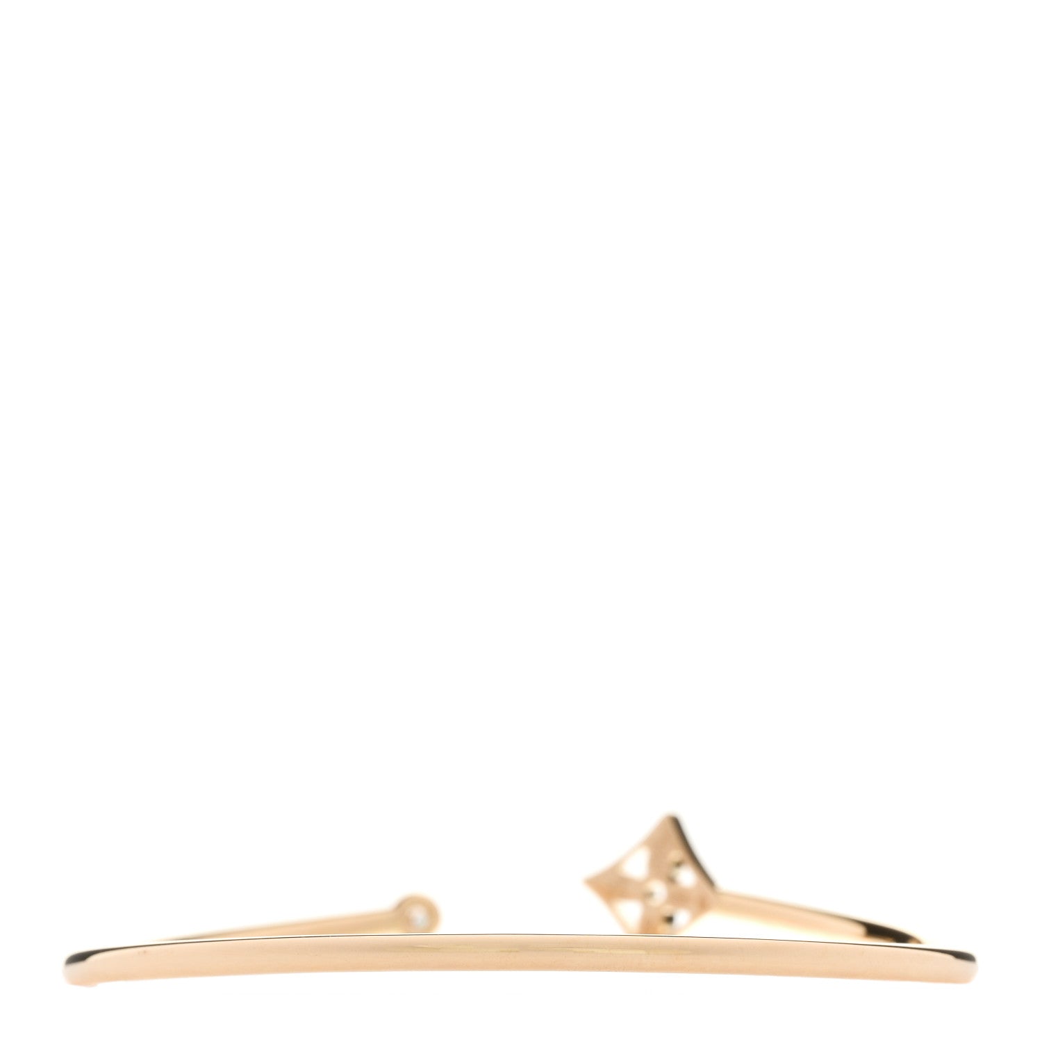 18K Yellow Gold Diamond Pave Idylle Blossom Twist Bracelet — view 2